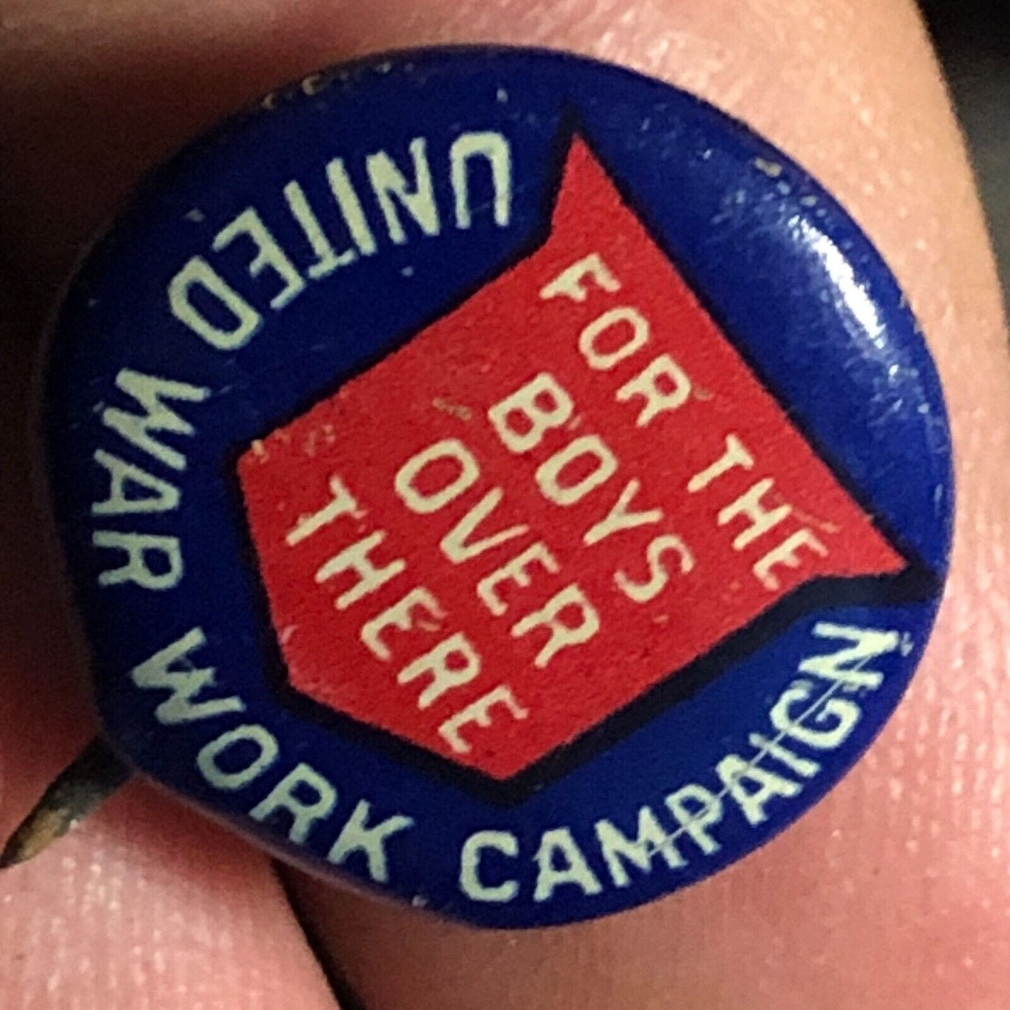 United War Work Campaign "Boys Over There" 1918-19 Celluloid Pinback Button