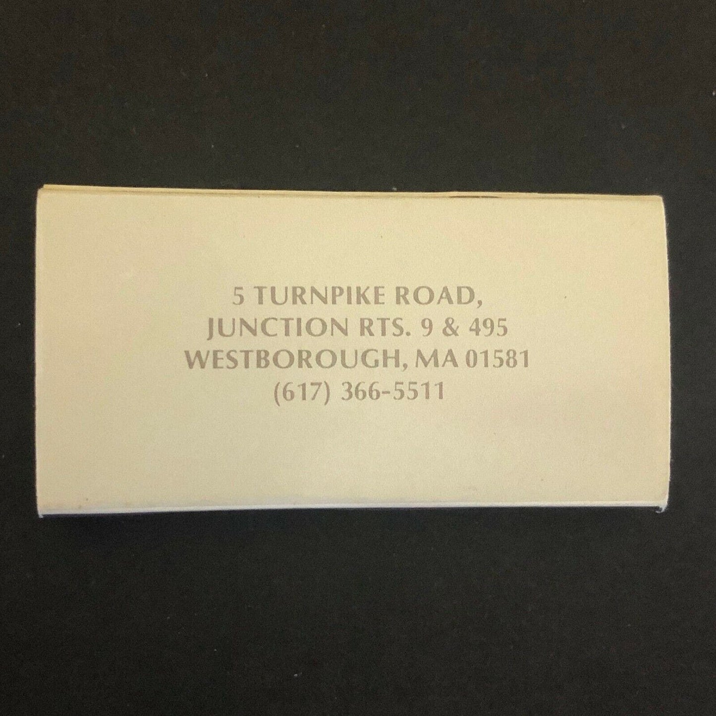 c1980's-90's Wooden Matchbox Matchbook - Westborough Plaza Hotel