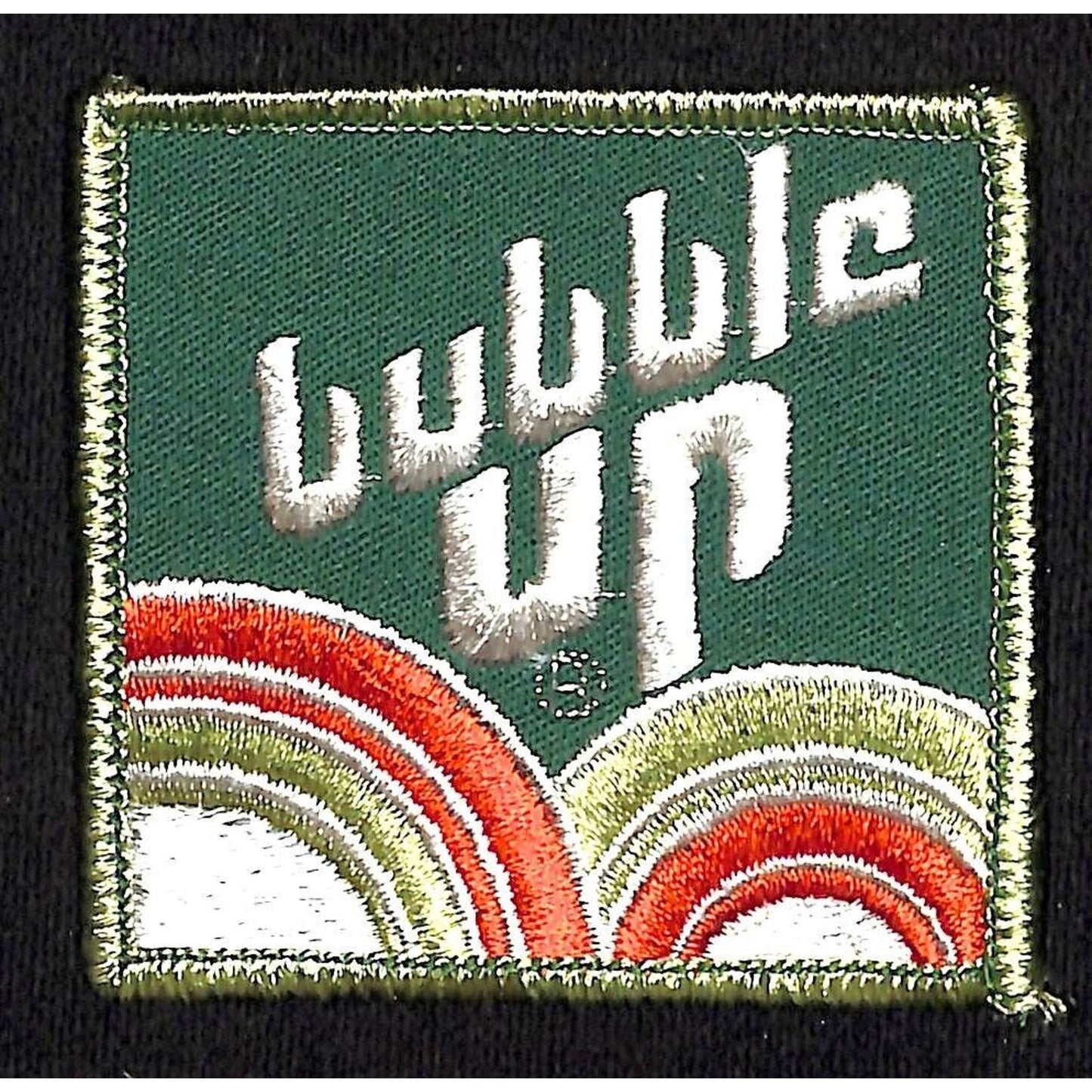 Bubble Up Rainbow Embroidered Soda Patch c1960's-70's VGC Scarce