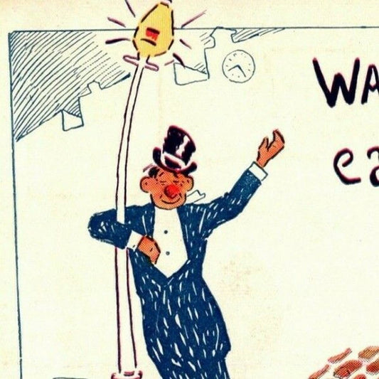 "Was At My Post..." c1905 Undivided Comic Public Drunk Light Post Humor Postcard