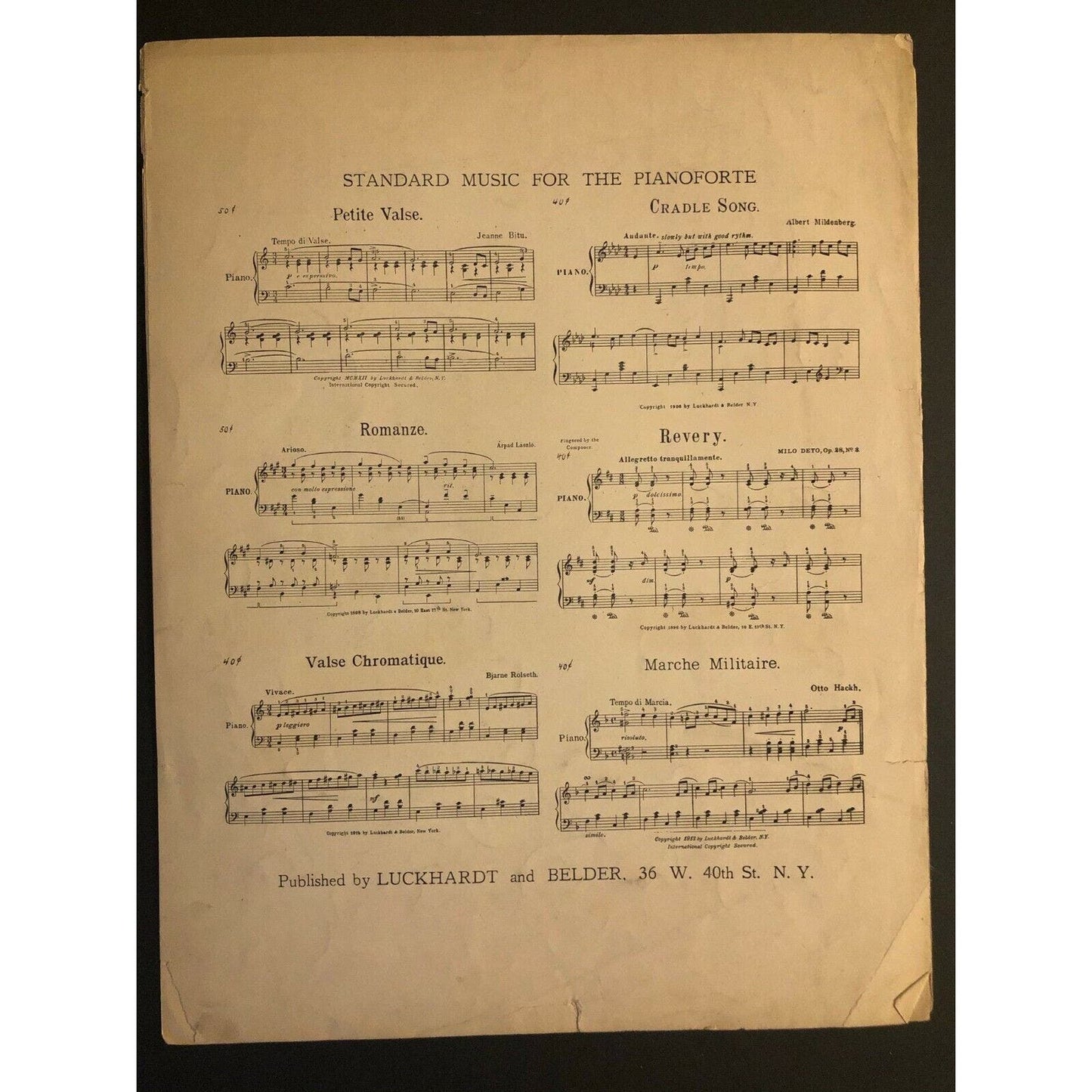 Vintage WWI Sheet Music "Hindenburg March" Oscar Czcrwinka