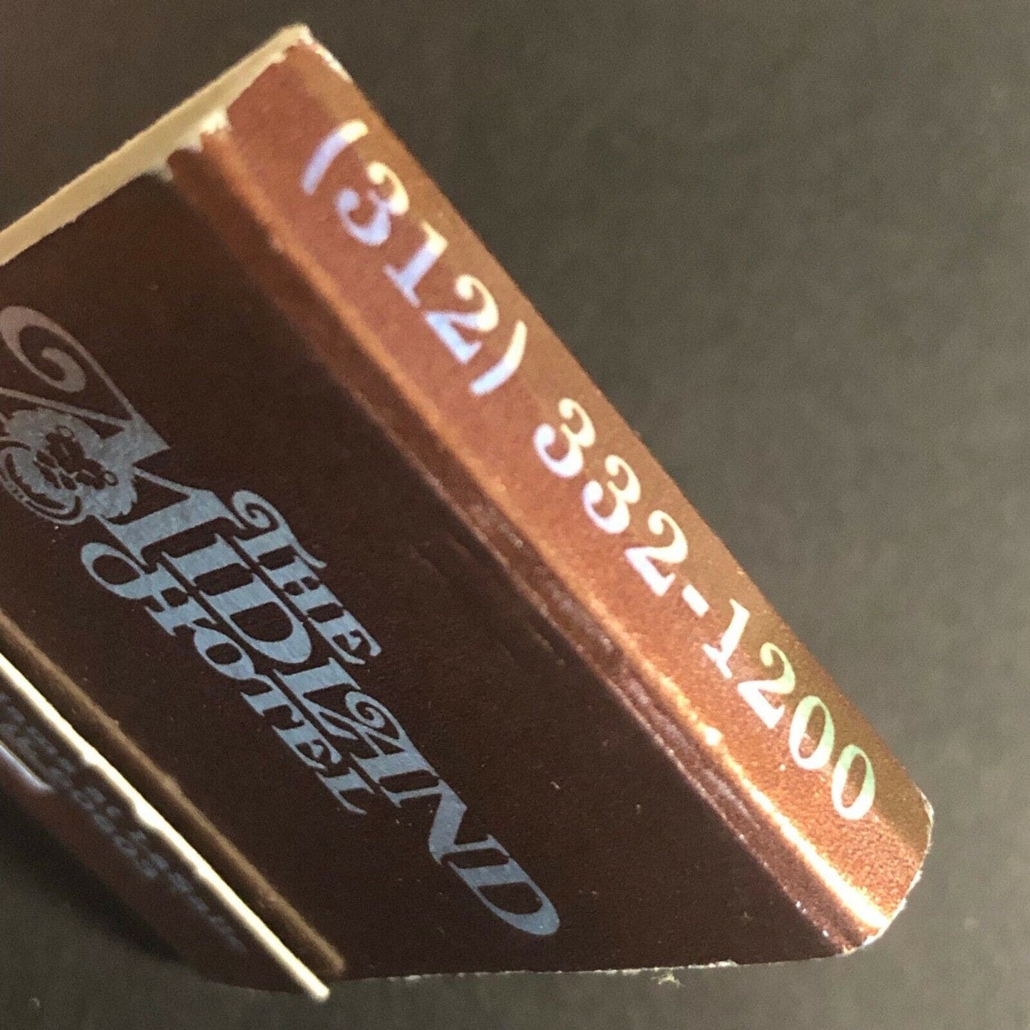 Vintage c1970's-80's Full Matchbook "The Midland Hotel" Chicago