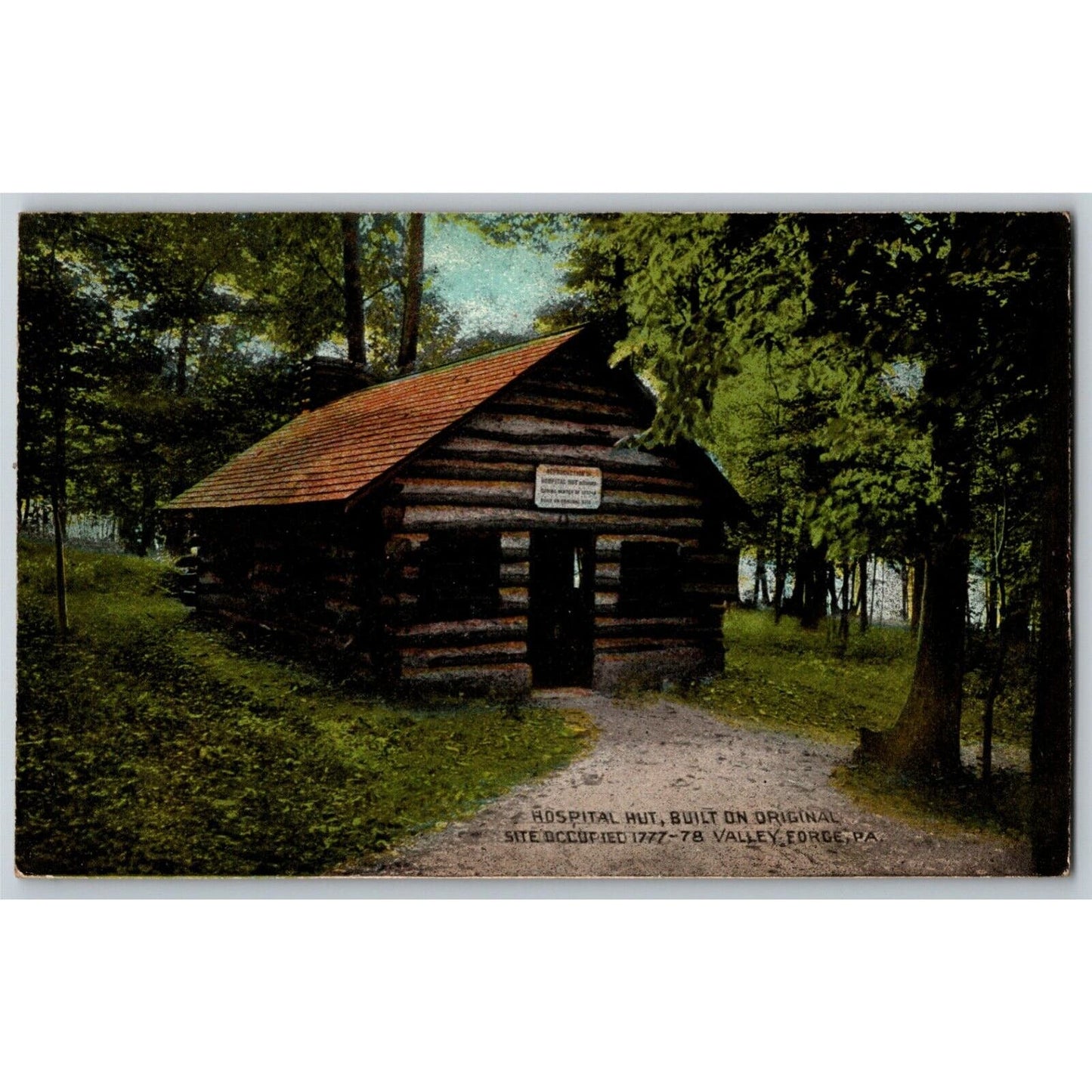 Vintage Postcard c1920 Hospital Hut Built on Original Site , Valley Forge, PA