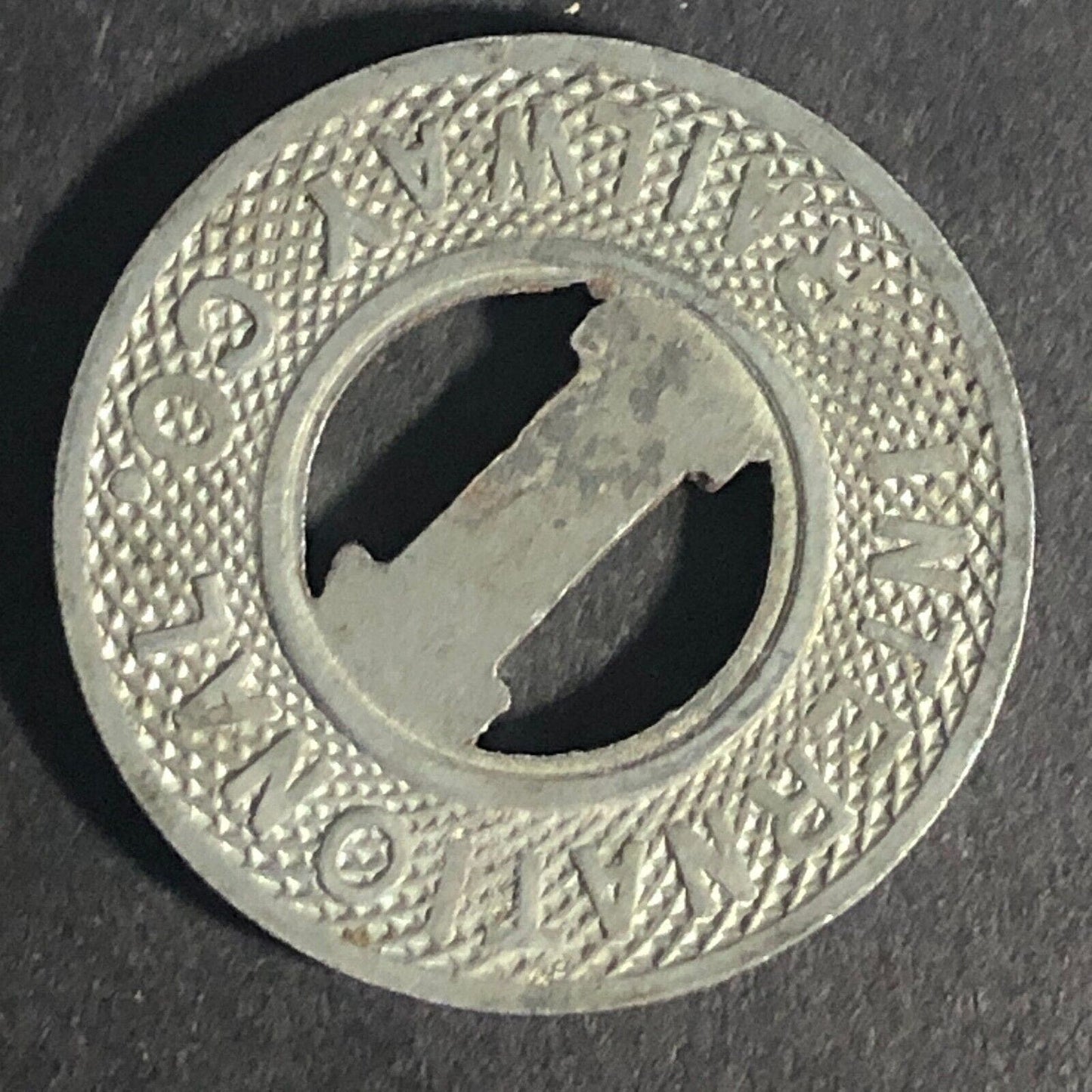 International Railway Co. Kenmore / Buffalo, NY "10c Token" Steel 22.5mm Scarce