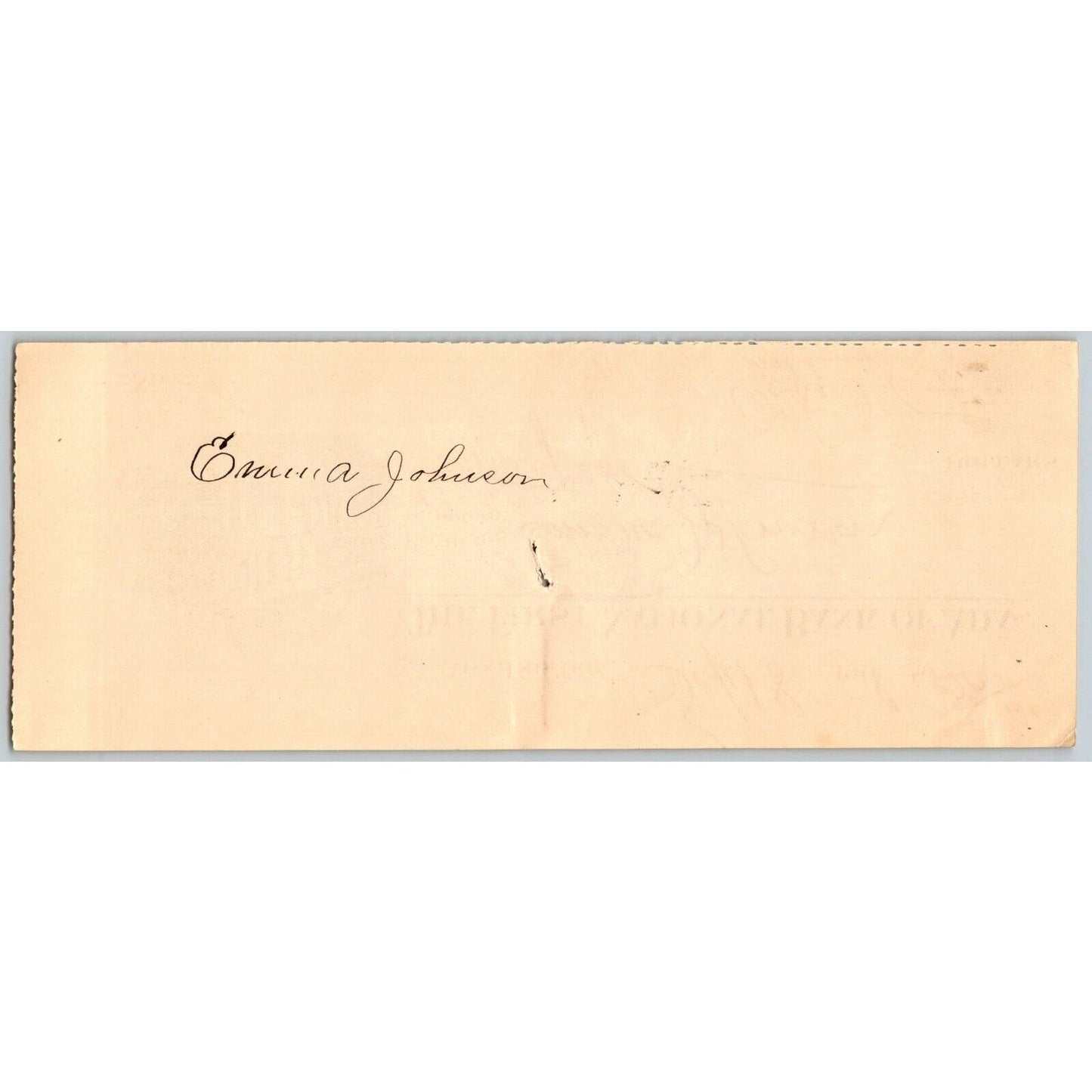 Ada, Oklahoma 1908 Indian Territory* First National Bank Check Vignette - Scarce