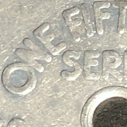 23.5mm c1930's Square Aluminum Colorado "One Fifth Cent" Sales Tax Token