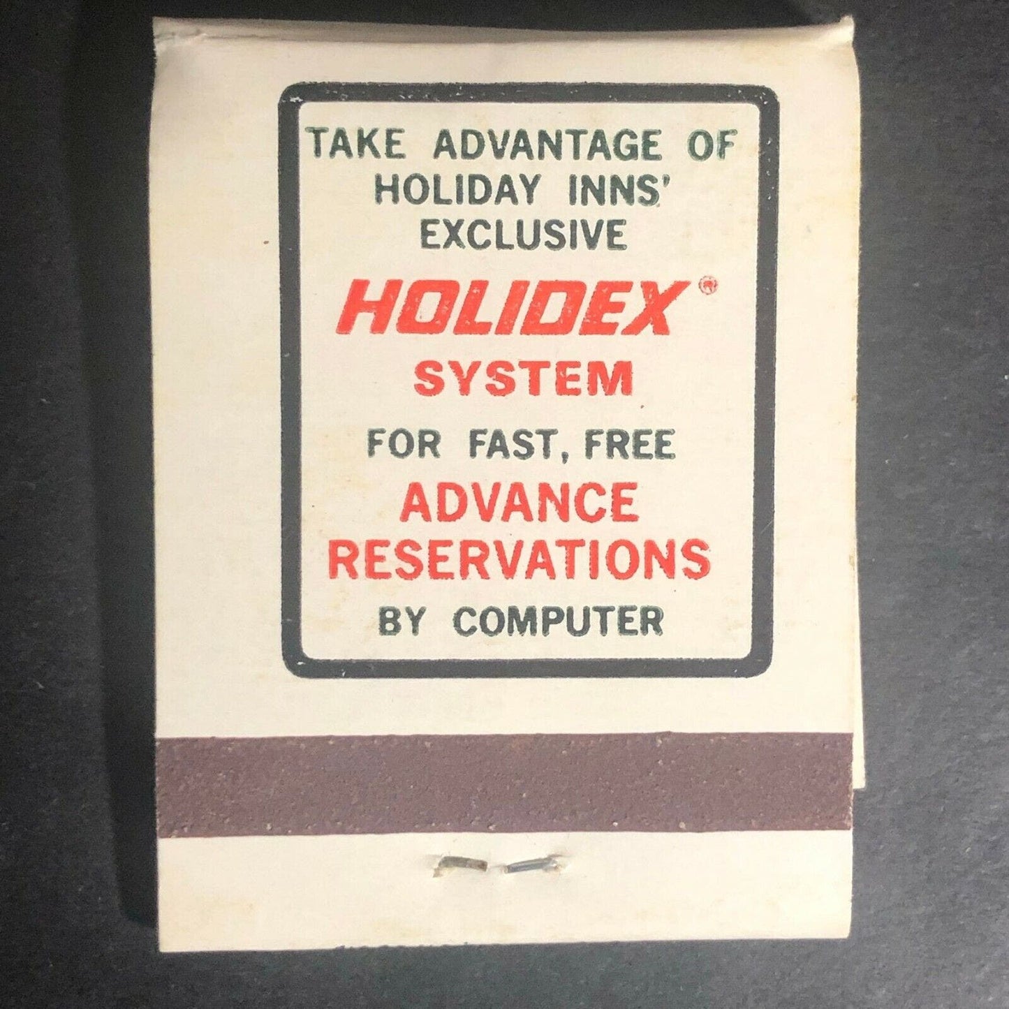 Vintage c1970's Full Matchbook "Holiday Inn" Holidex Computer Grand Junction