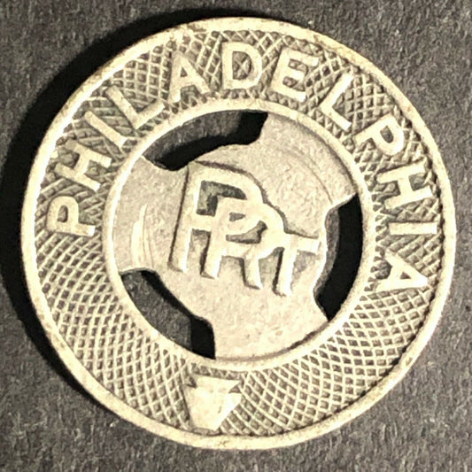 c1940's Brass Good For One Fare Transit Token Philadelphia PTC 16mm (1853)