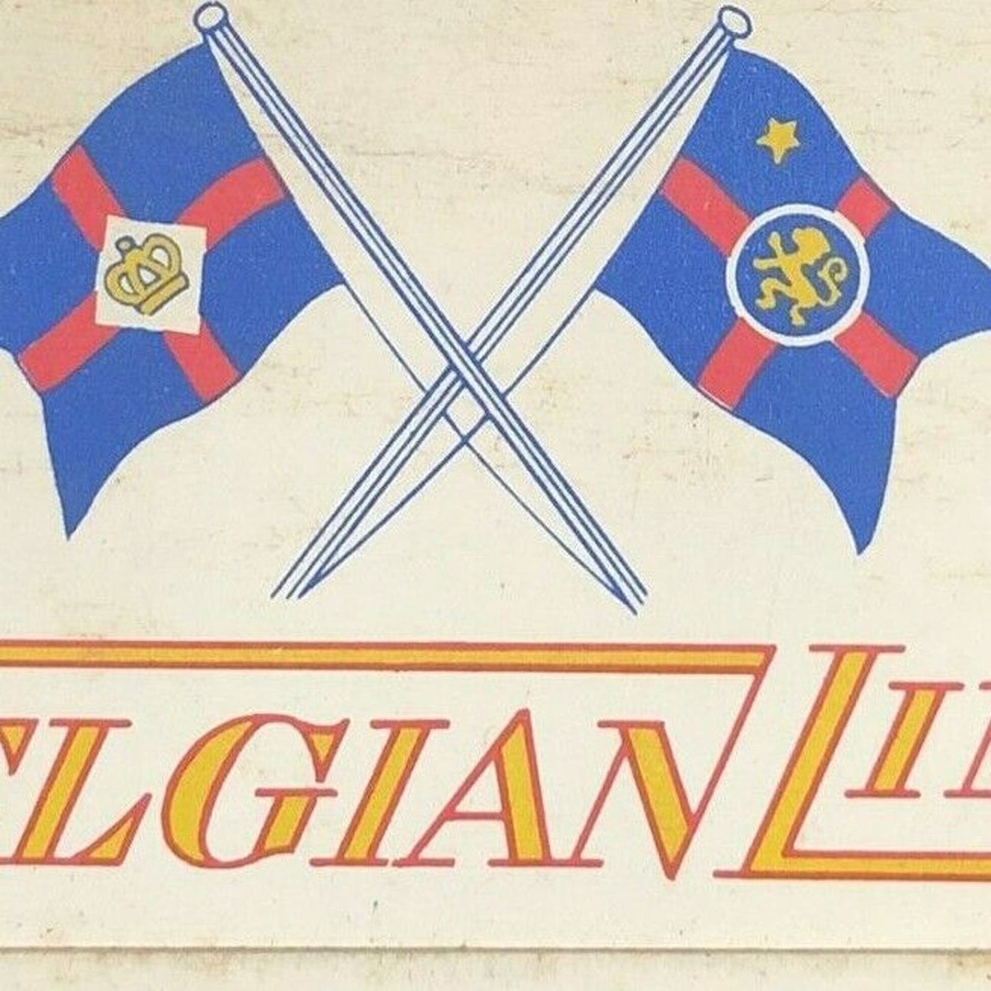 Scarce Early 60's Full Matchbook "Belgian Line" w/ Pier 36 Mention