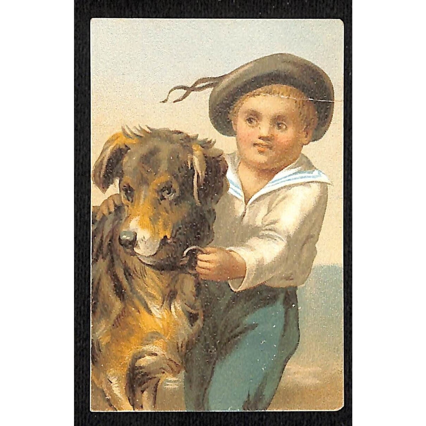 De La Rue & Co. Series No. 227 Victorian Card Boys with Dog