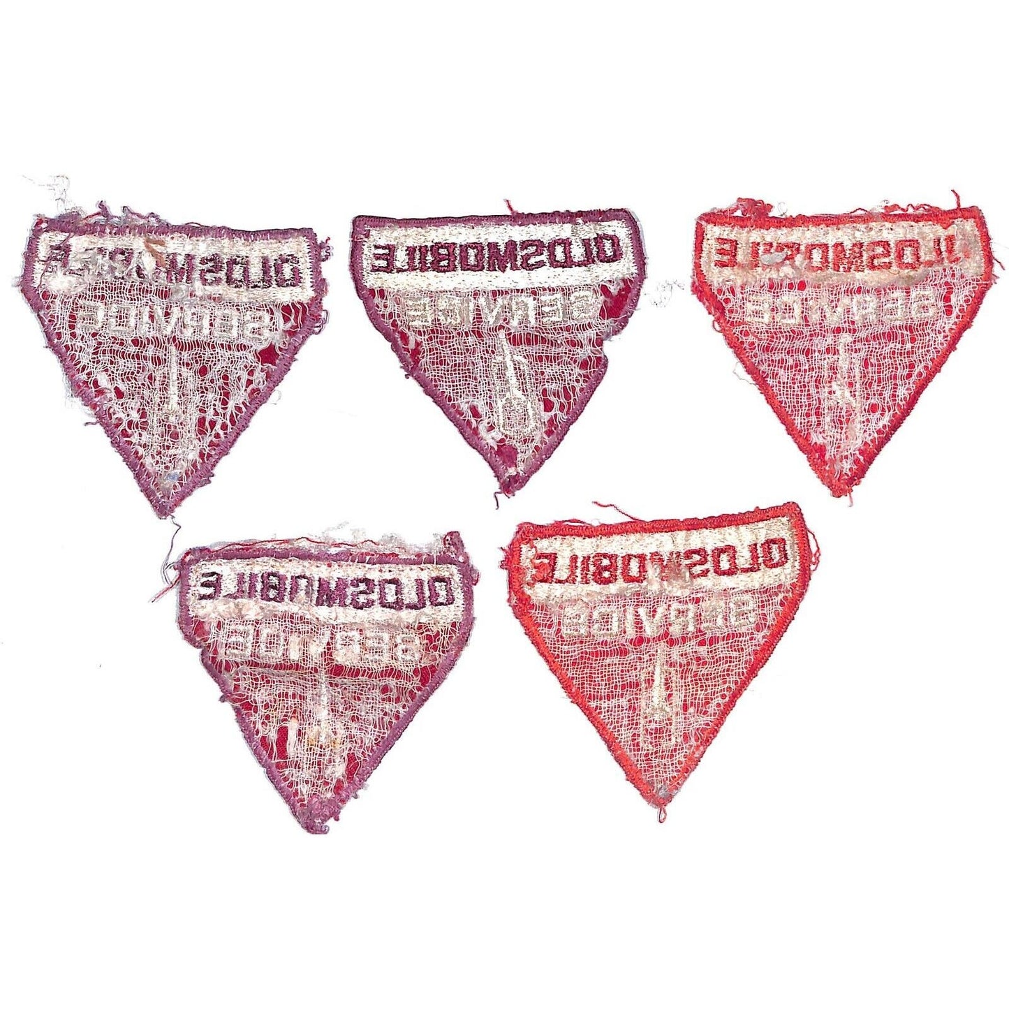 Group of 5 Oldsmobile Service Vintage Embroidered Patches - c1960's-70's