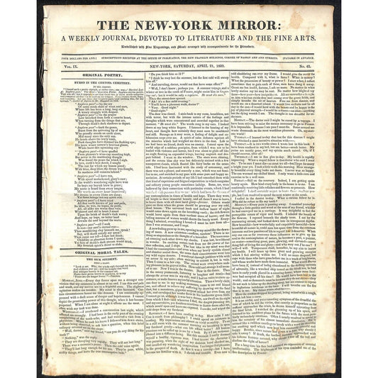 New-York Mirror Weekly Journal Literature Fine Arts Newspaper 4/21/32 8pp