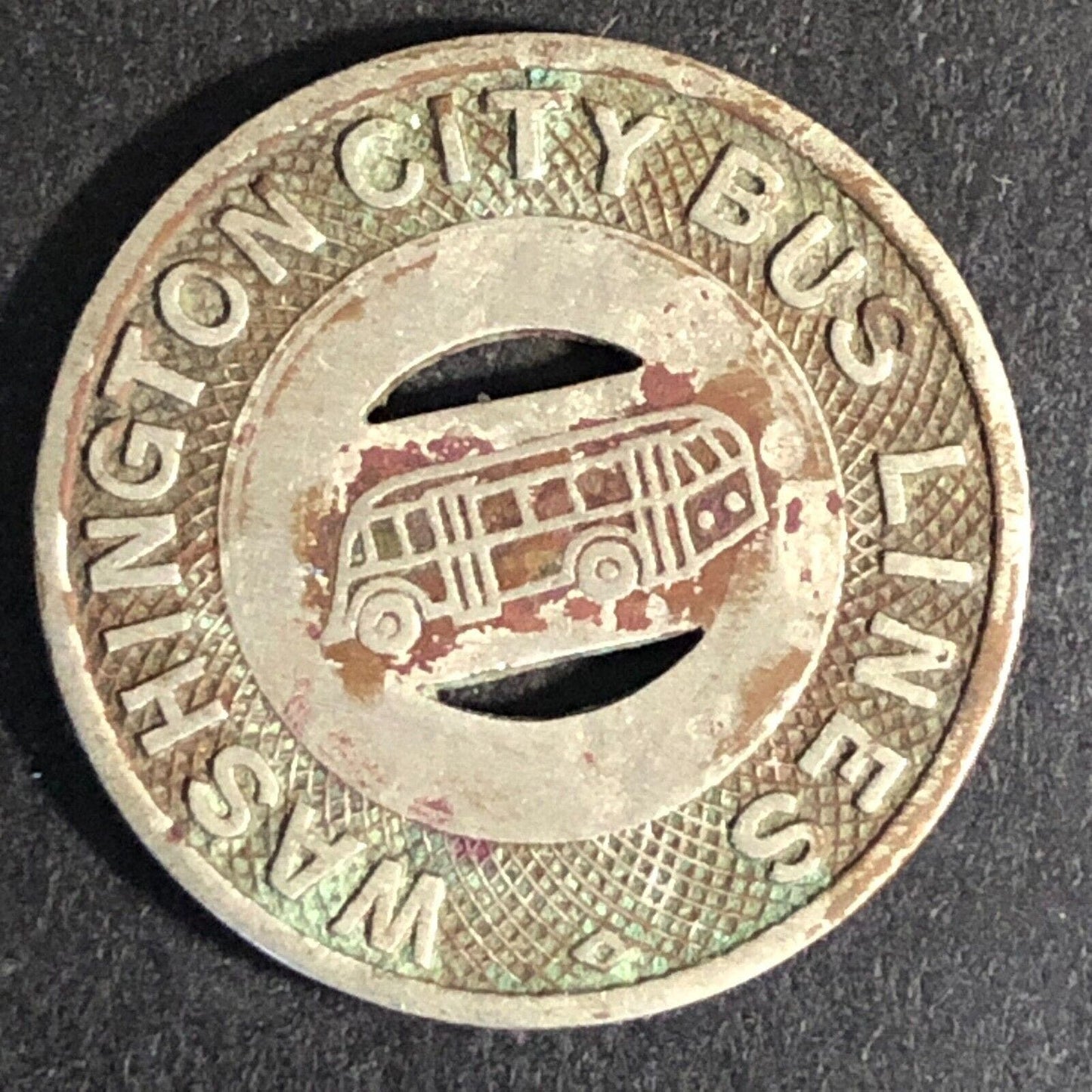 Washington City Bus Lines (PA) Bronze G/F One Fare 23mm - Scarce