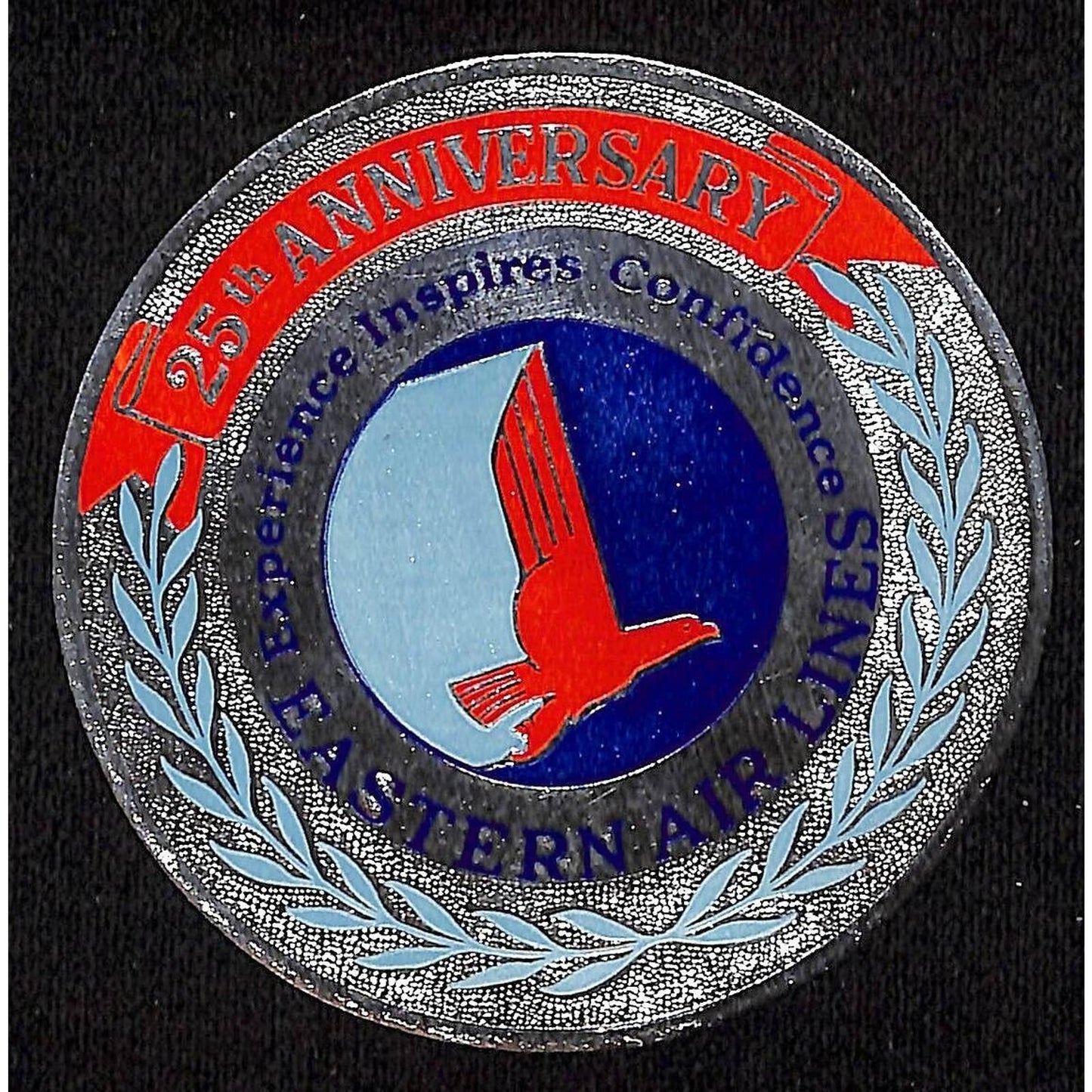 Eastern Airlines 25th Anniv. "Experience Inspires Confidence" Foil Gum Label