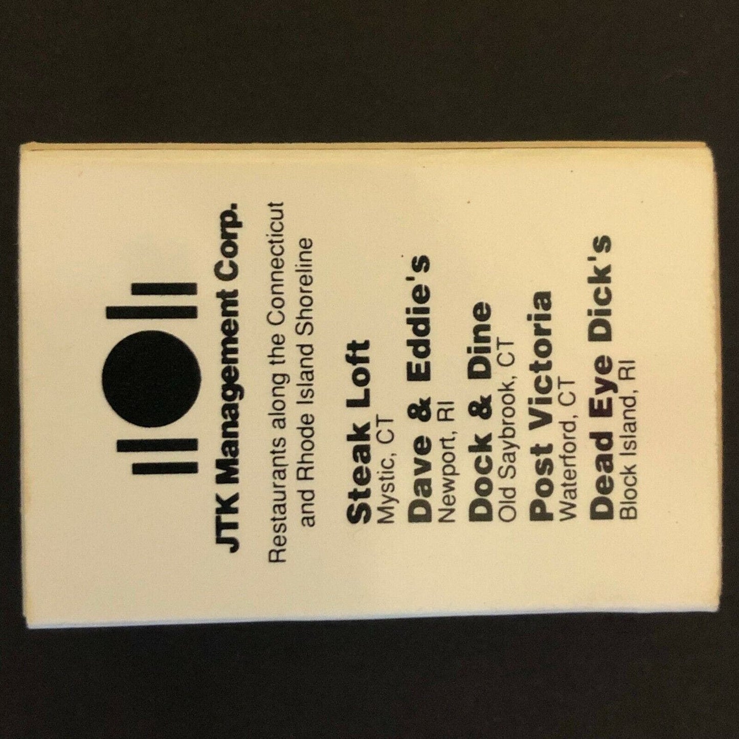 c1980's-90's Wooden Matchbox Matchbook "Post Victoria" Bistro Waterford, CT