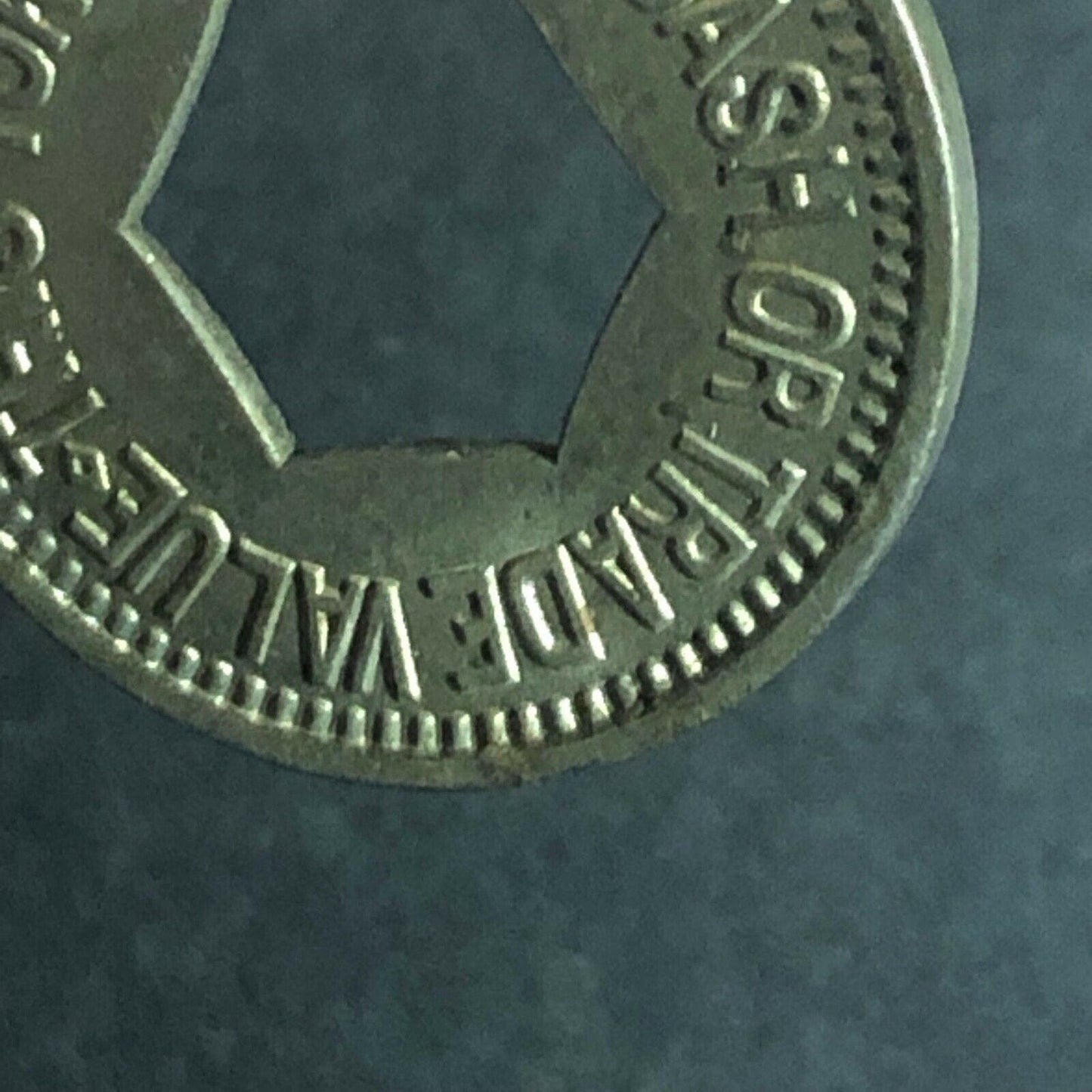 Vintage 17.8mm Plated Brass "Bantam Amuzment Only " Donut Token