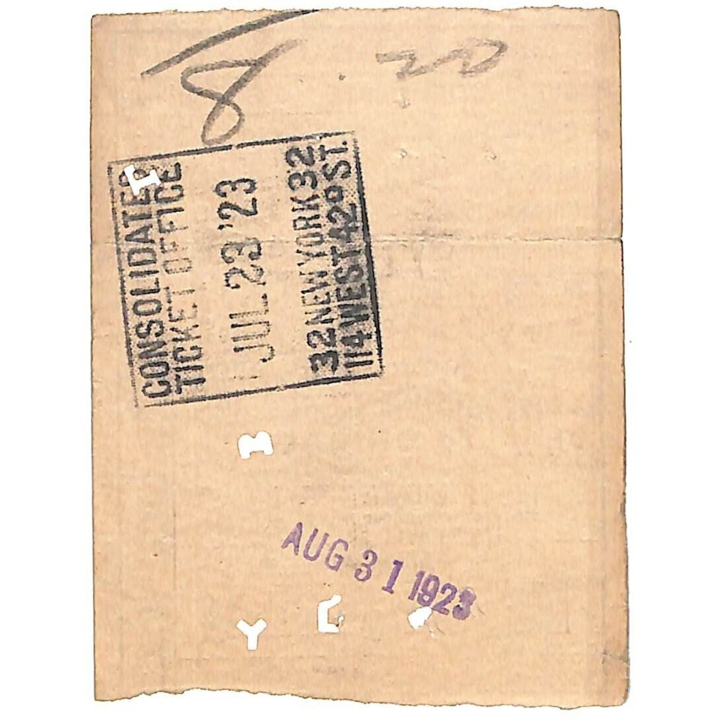 Delaware Lackawanna & Western Railroad Ticket 1923 to Chicago