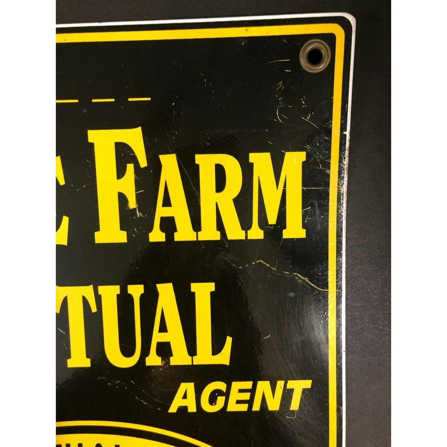 State Farm Mutual Insurance Agent Dbl. Sided Porcelain Adv. Sign *Auth. Repro*