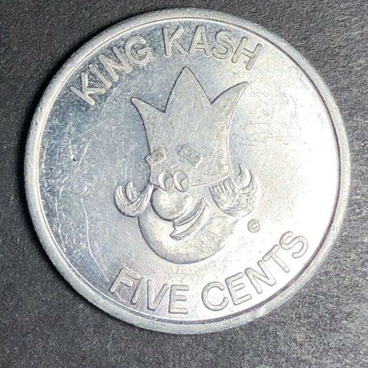 25.85mm Burger King "King Kash" 5c off "Big Tastin' Burger" Aluminum Token