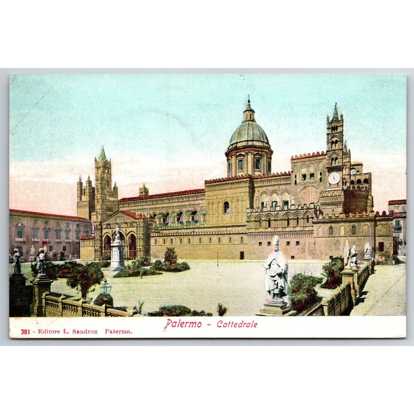 Palermo Cathedral Sicily Italy Postcard c1901-1907 NP