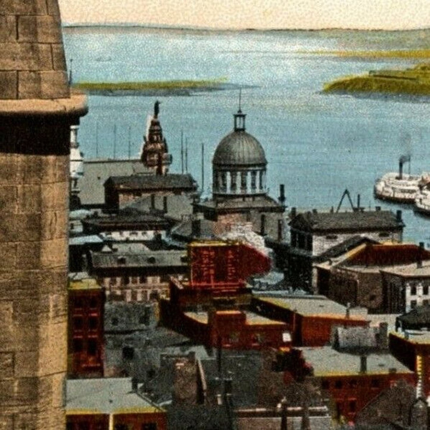 View From Notre Dame, St. Lawrence, Montreal, Canada Vintage Postcard NP