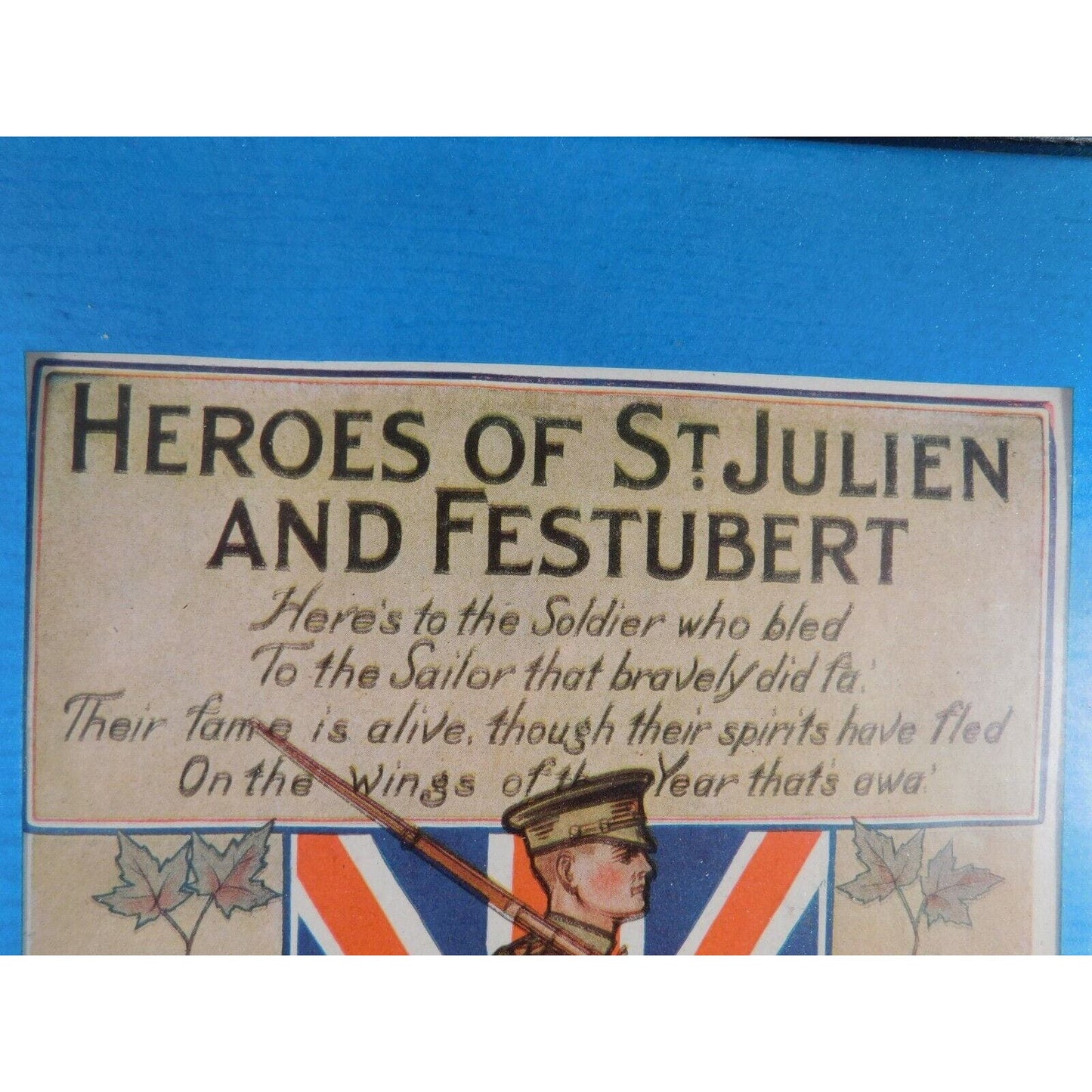 Heroes Of St. Julien and Festubert British Recruiting Advertisement