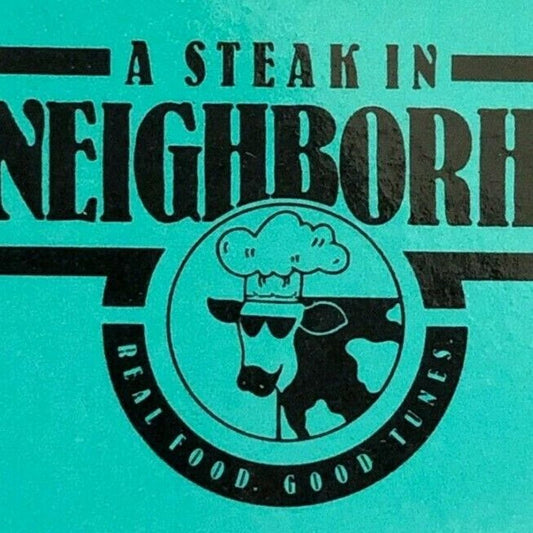 c1980's-90's Wooden Matchbox Matchbook "A Steak in the Neighborhood" Boston