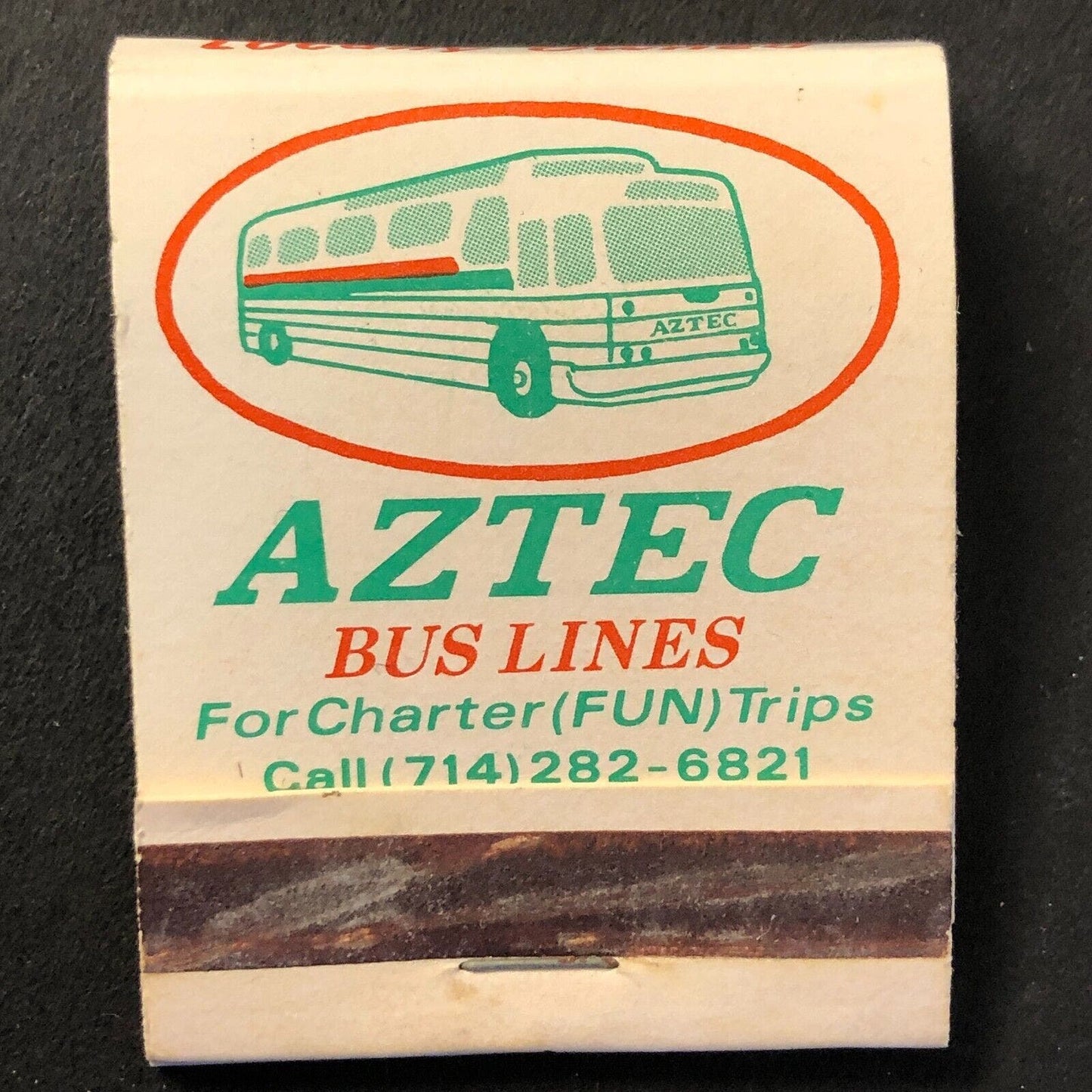 Aztec Bus Lines "Disney Express" Mostly Full (-3) Vintage Matchbook c1960's-73