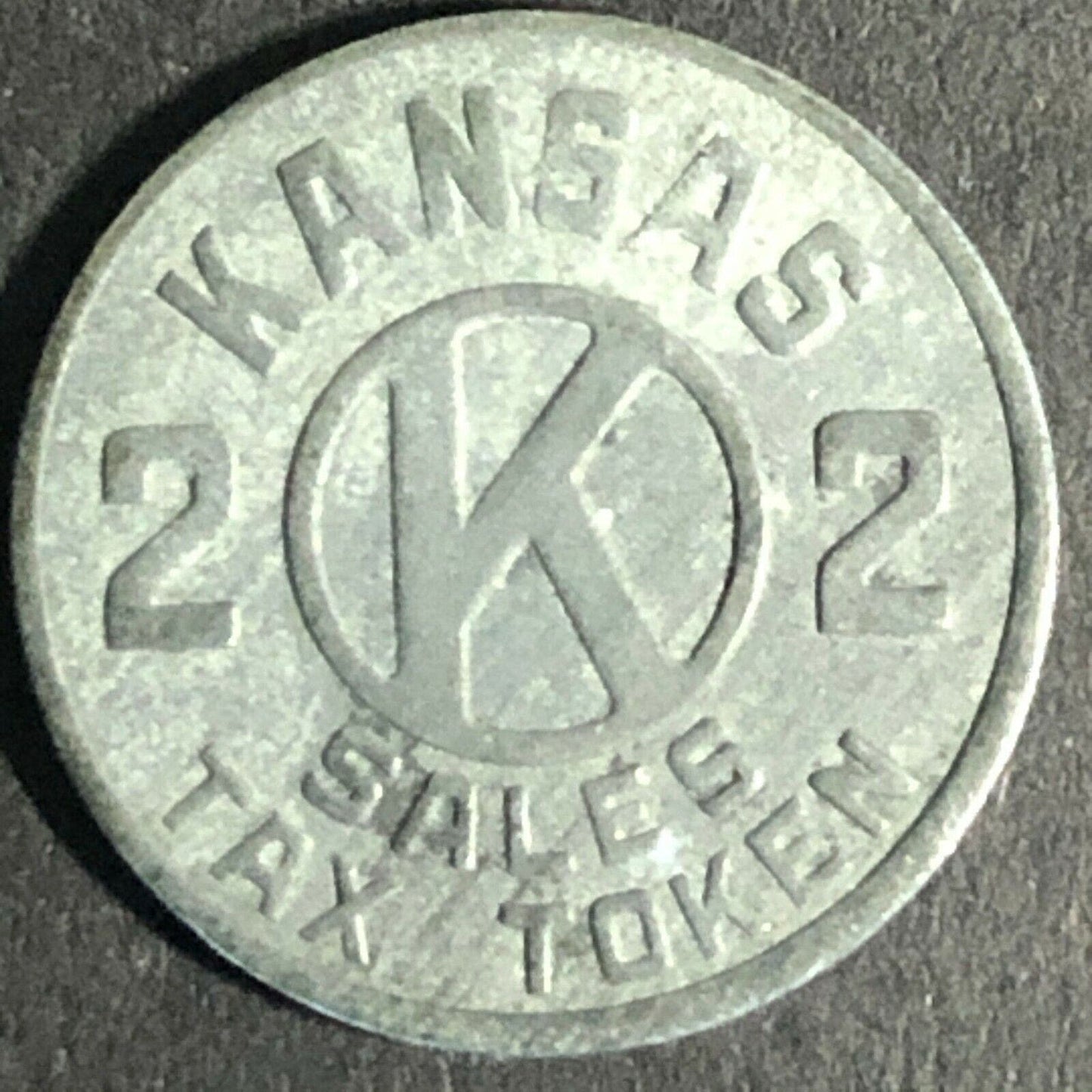 16.35mm Kansas "2" Sales Tax Token (Not Aluminum) - Fauver Collection