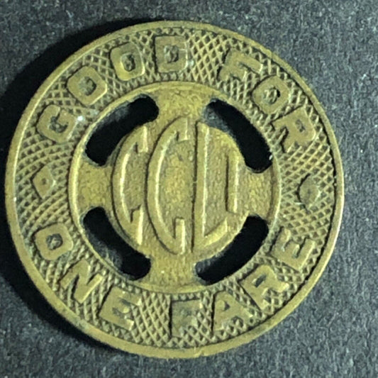 Canton City Lines Inc. (Ohio) WM G/F One Fare Transit Token 14.43mm