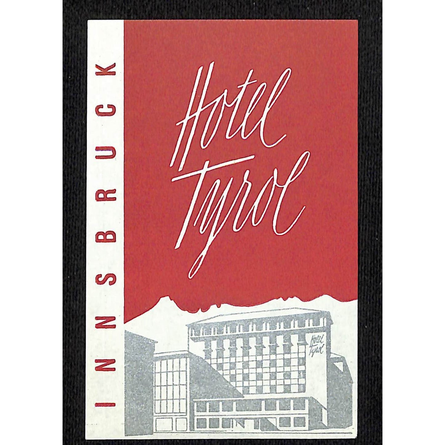 Hotel Tyrol Innsbruk (Austria) Luggage Label Vintage NOS VGC