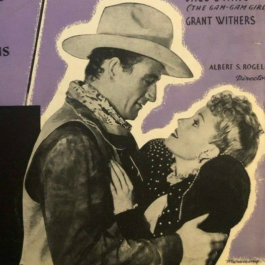1943 Sheet Music - "Put Your Arms Around Me, Honey" "In Old Oklahoma" John Wayne