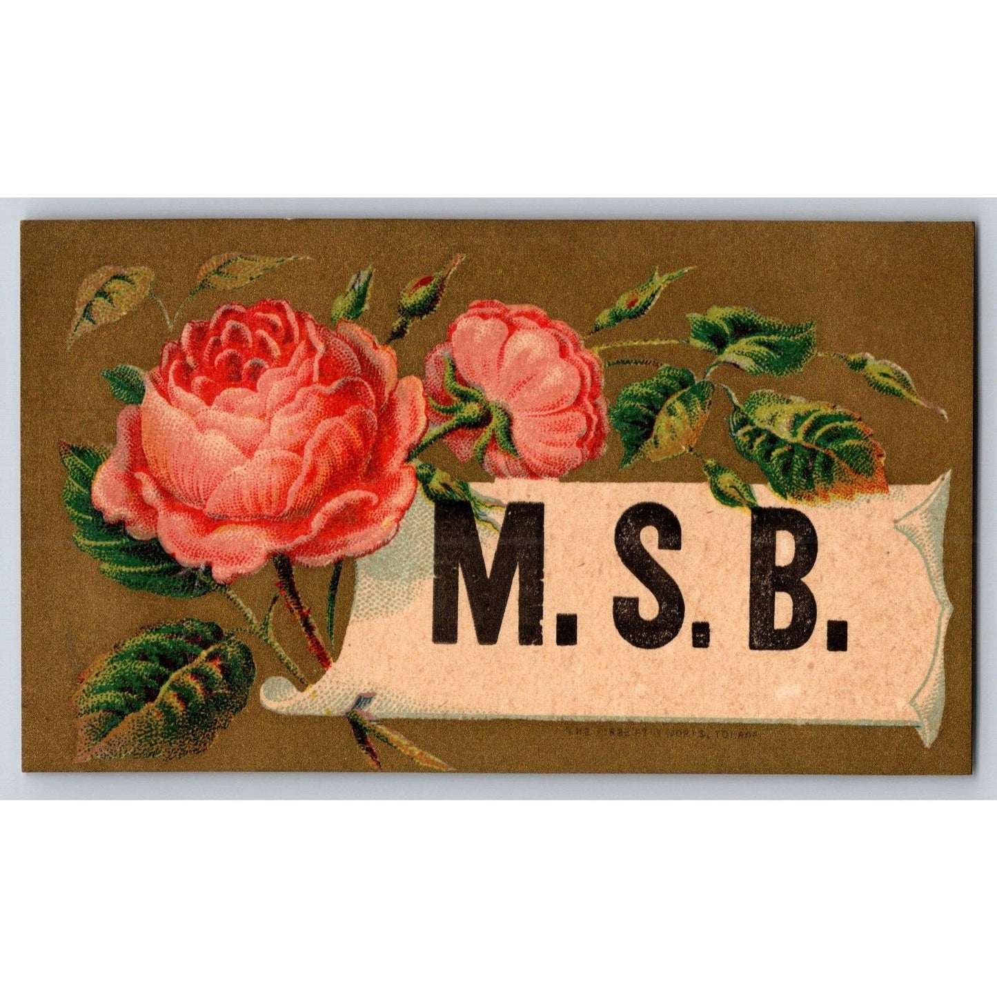 Bosworth, Wells & Co. MSB Corset Marietta, OH Victorian Trade Card Roses