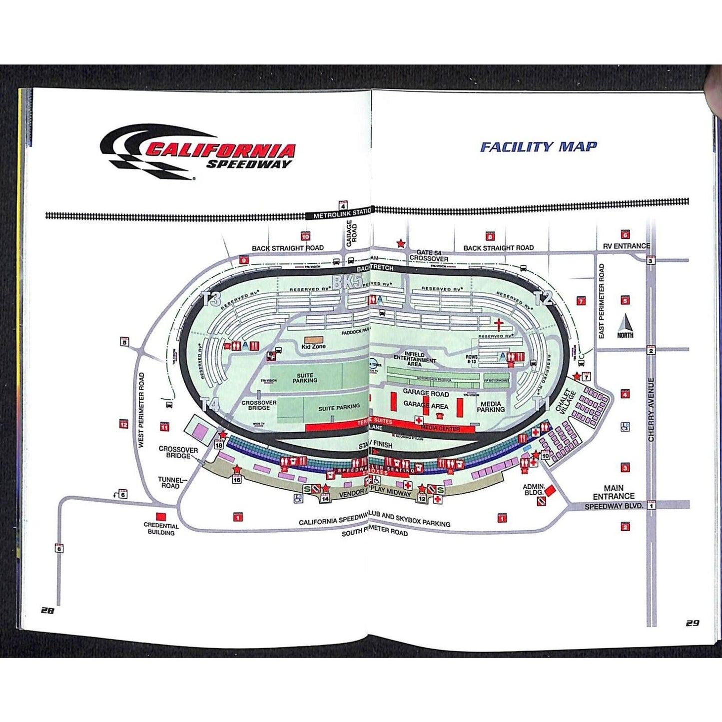 2004 California Speedway 3 3/4" x 6" Guest Guide Booklet 43+pp VGC Scarce