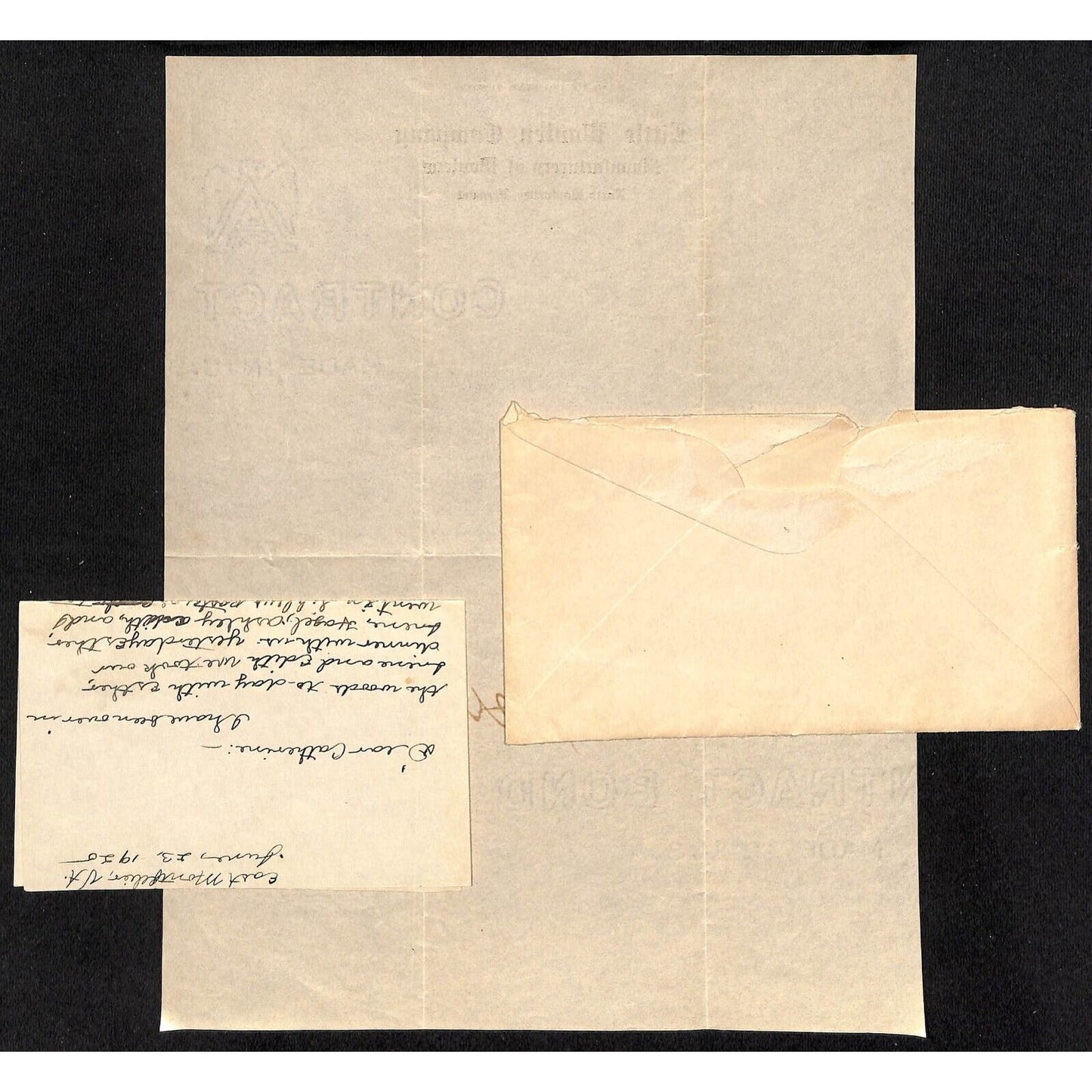 East / North Montpelier, VT 1925 ALS & Harry Daniel Lumber Cover + Letterhead