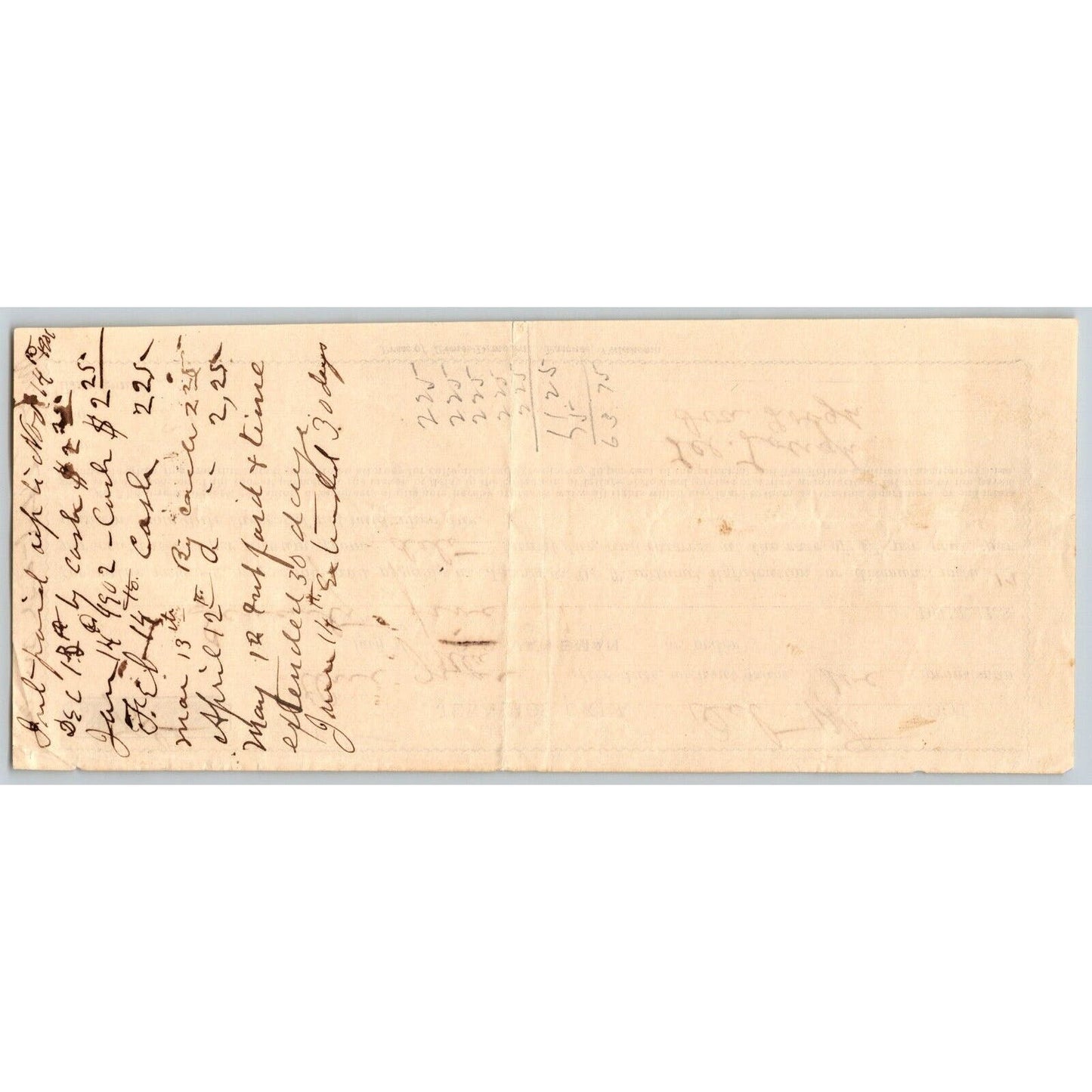 Jennings, Oklahoma Territorial 1901 $75 Promissory Note - Scarce