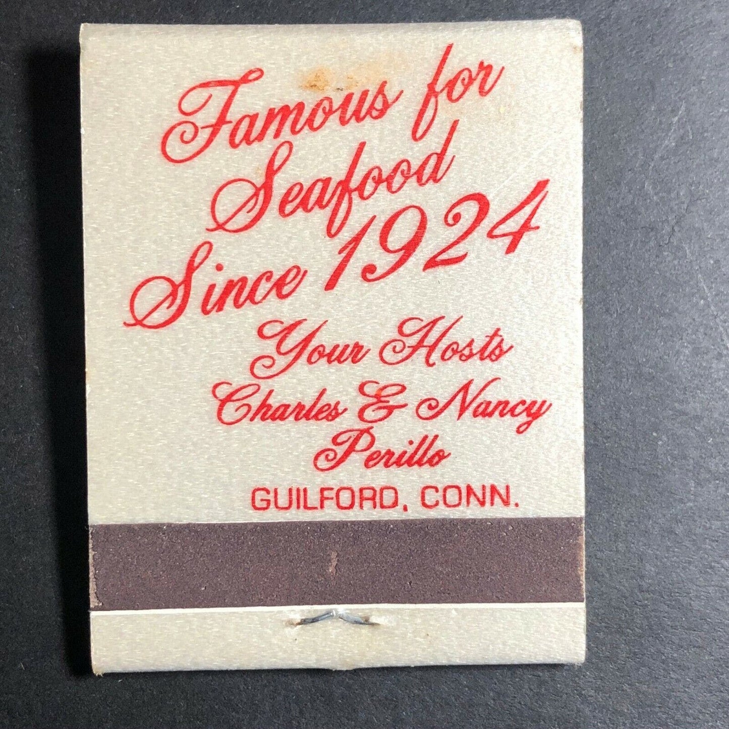 1970's-80's Full Matchbook - "Bernice's Restaurant" Lobster Guilford, CT