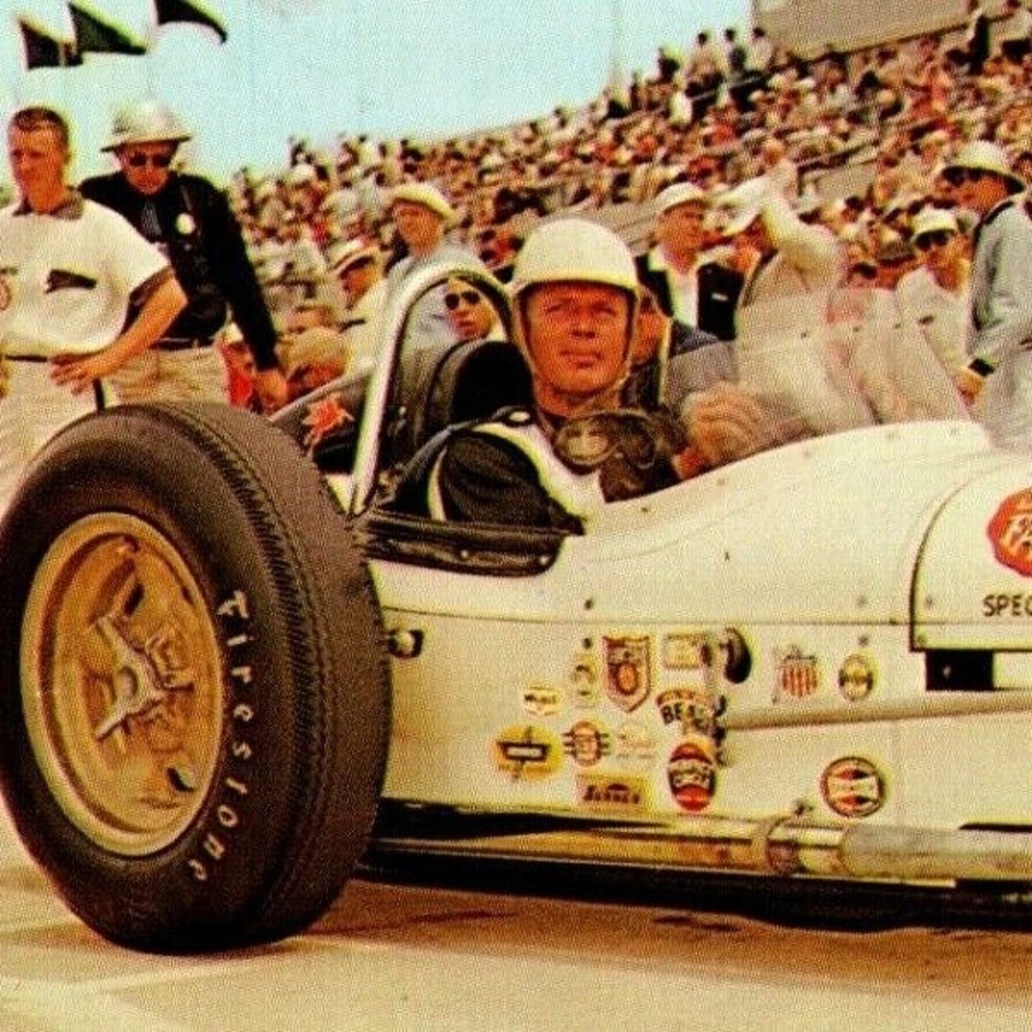 Indy 500 Postcard 1959 "Jud Larson - 500 Mile Race - Unposted VGC
