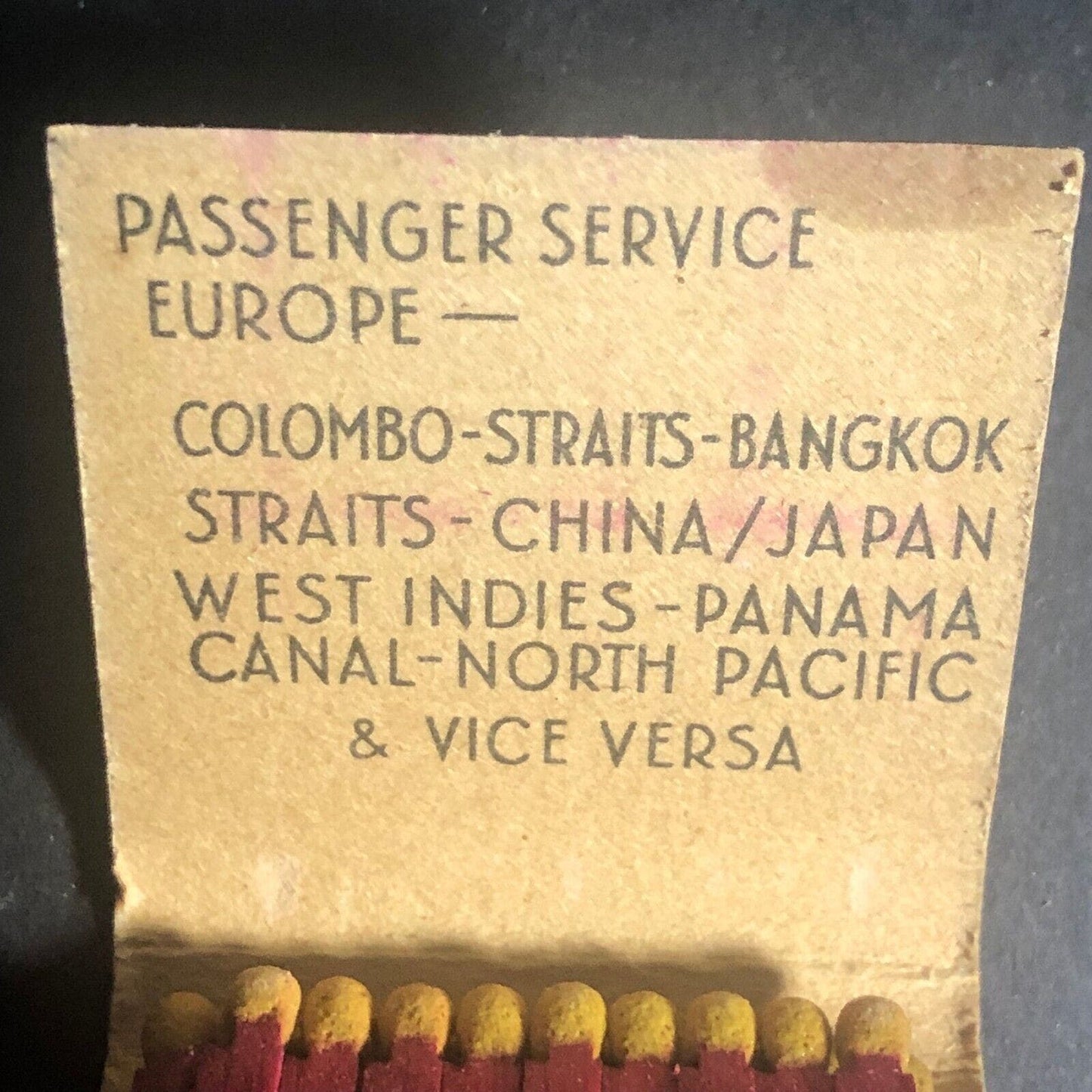 East Asiatic Co. Europe Passenger Full 20-Str Wooden Matchbook c1930's-40's