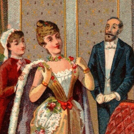 French Victorian Trade Card - 1889 Exposition Universelle - Une Etoile Qui File