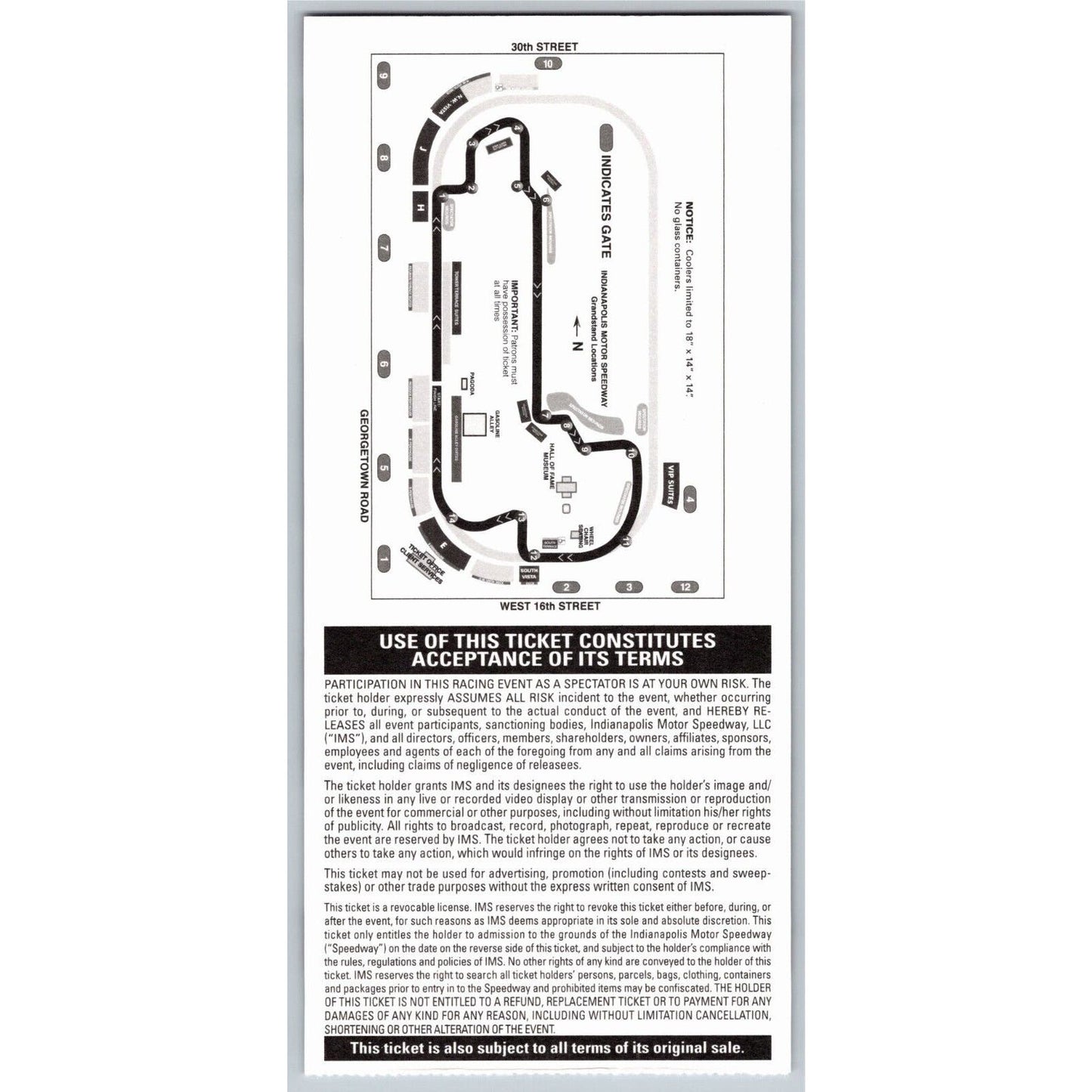 2014 Grand Prix of Indianapolis Qualifications 5/8 Pagoda Suite Two Ticket Stub