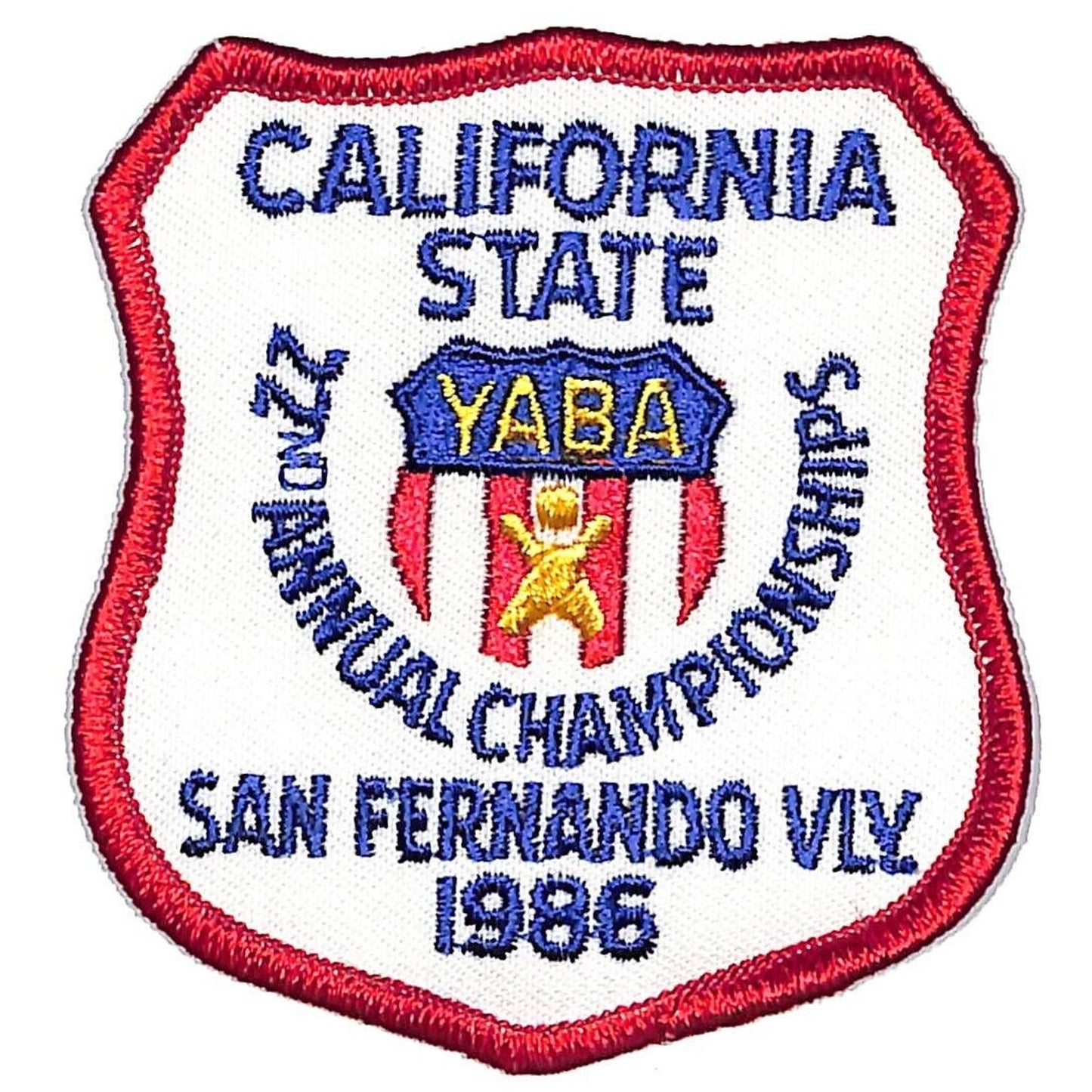 California State 1986 22nd Annual Championships YABA Embroidered Bowling Patch