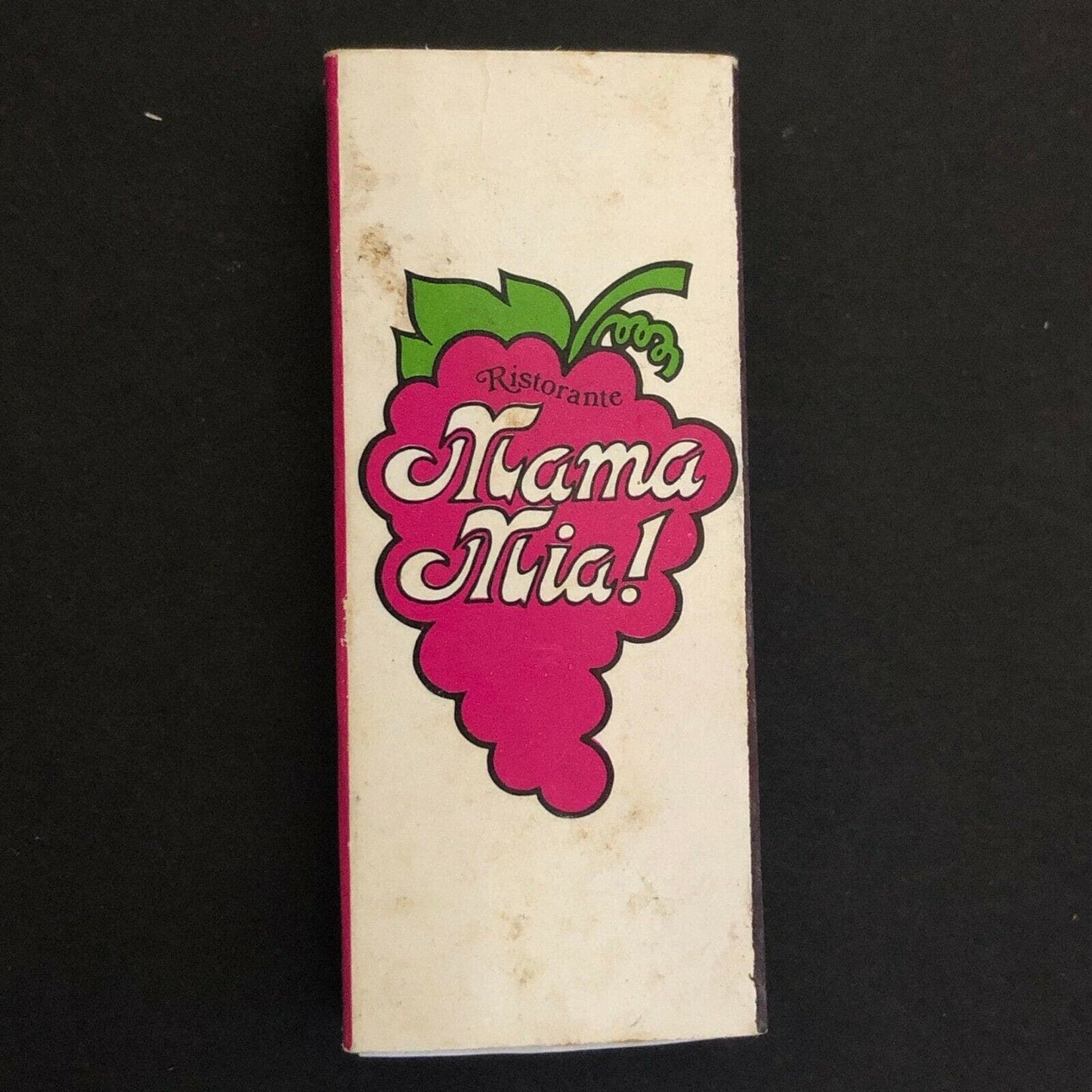 c1970's-80's Wooden Matchbox Matchbook - Mama Mia Restaurant Tampa, FL