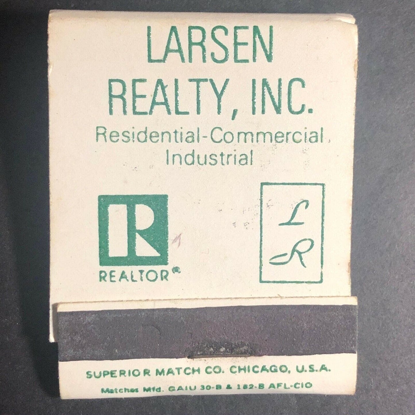 60's-70's Full Matchbook "Larsen Realty" New Canaan, CT