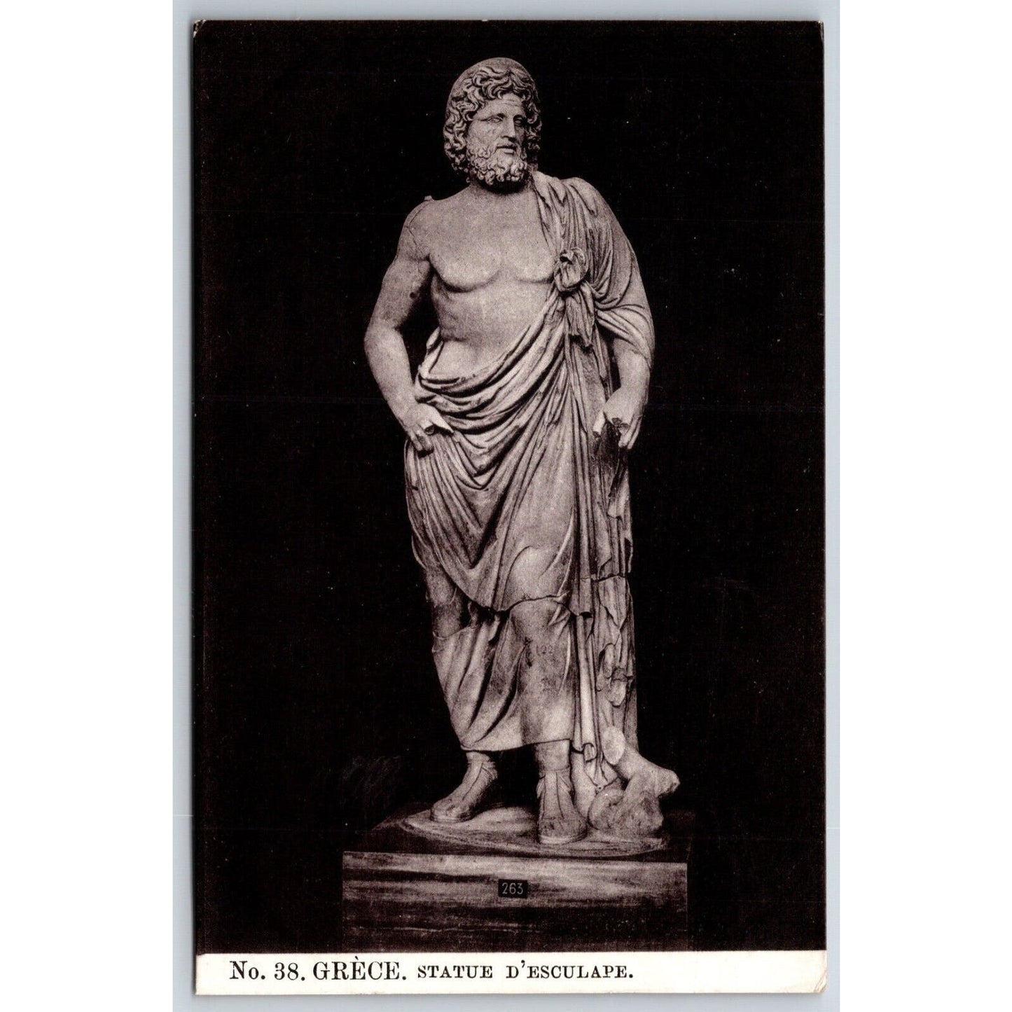 Greek Postcard "Statue of Esculape" RPPC 1901-1907 NP VGC
