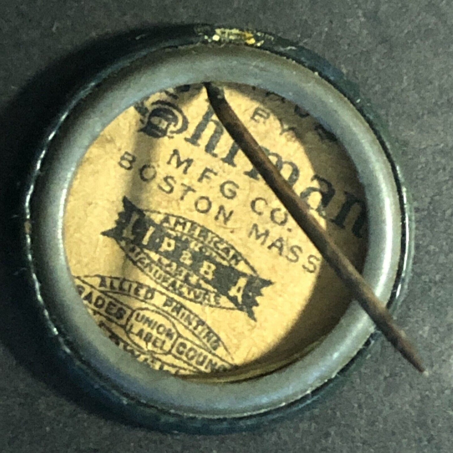 Liberty Loan of 1917 Statue of Liberty Get Behind the Government Steel Pinback