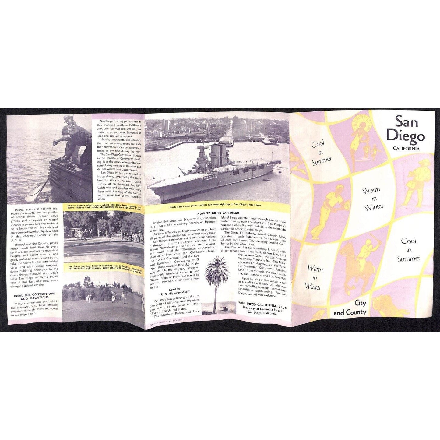 San Diego City and County Brochure c1934 / Chicago World's Fair*