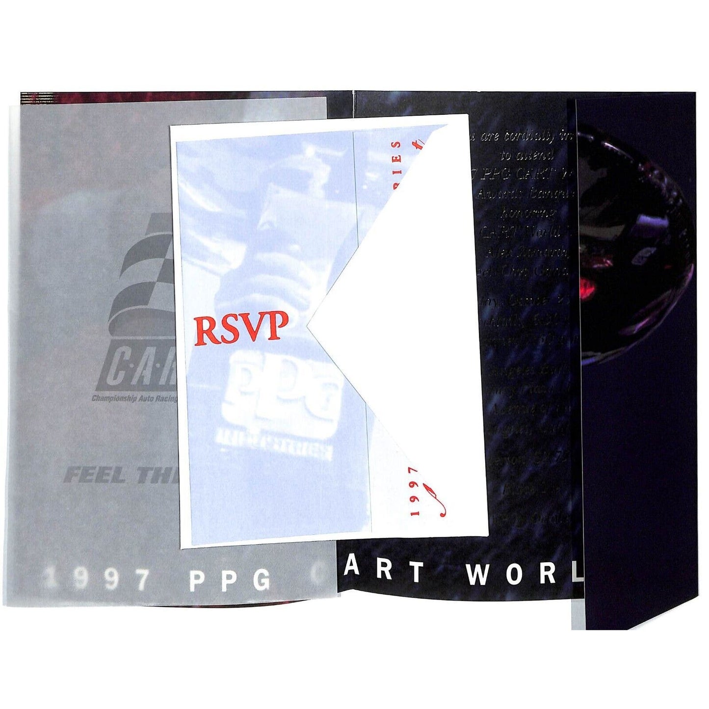 1997 PPG Cart World Series Awards Banquet Invitation RSVP - Racing - Scarce