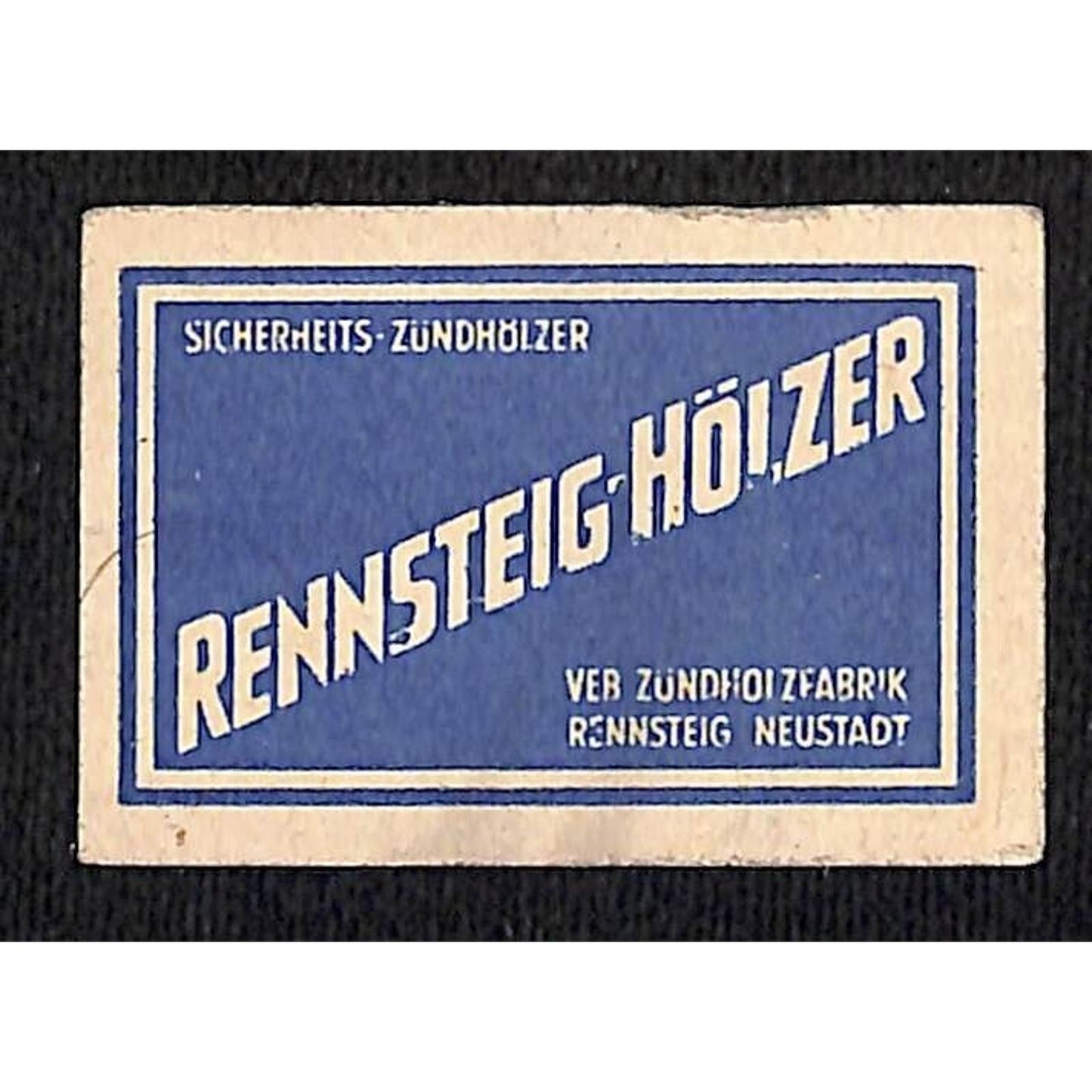 Vintage Matchbox Label Rennsteig-Holzer c1940's-50's