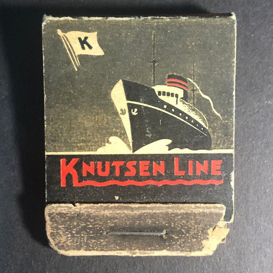 Knutsen Line Pacific Coast Full 20-Str Matchbook c1930's-40's Scarce